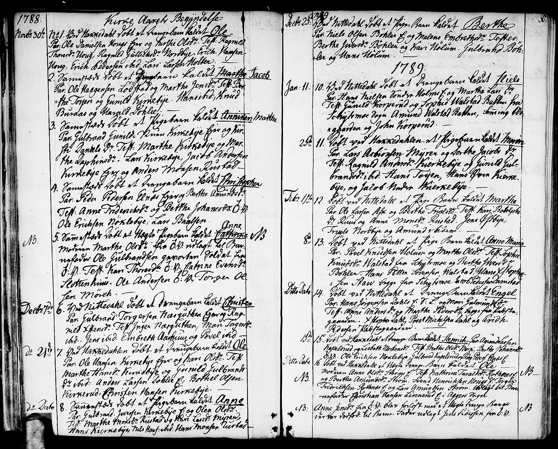 Nittedal prestekontor Kirkebøker, AV/SAO-A-10365a/F/Fa/L0002: Ministerialbok nr. I 2, 1779-1814, s. 30