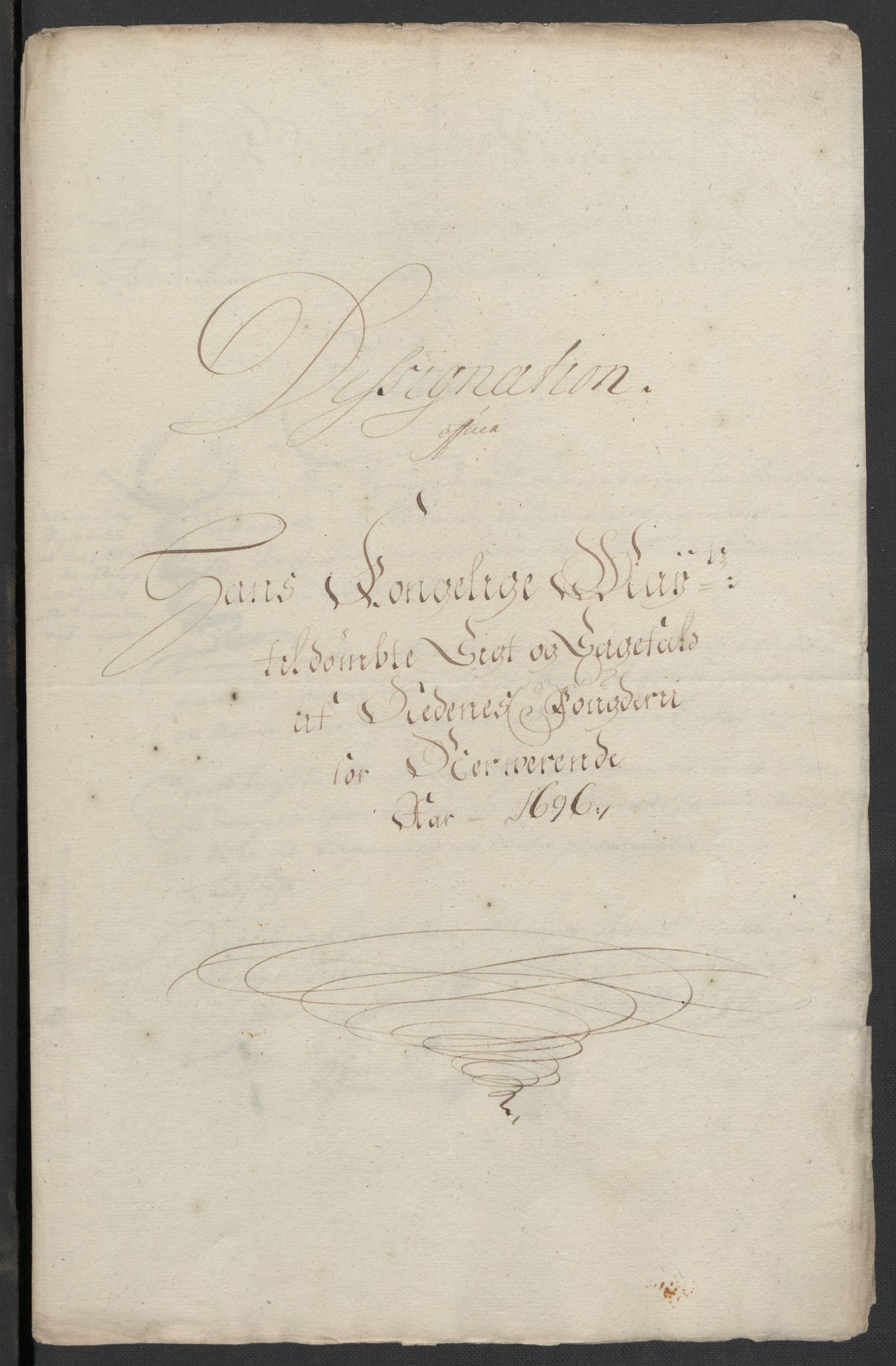 Rentekammeret inntil 1814, Reviderte regnskaper, Fogderegnskap, RA/EA-4092/R39/L2313: Fogderegnskap Nedenes, 1696-1697, s. 30