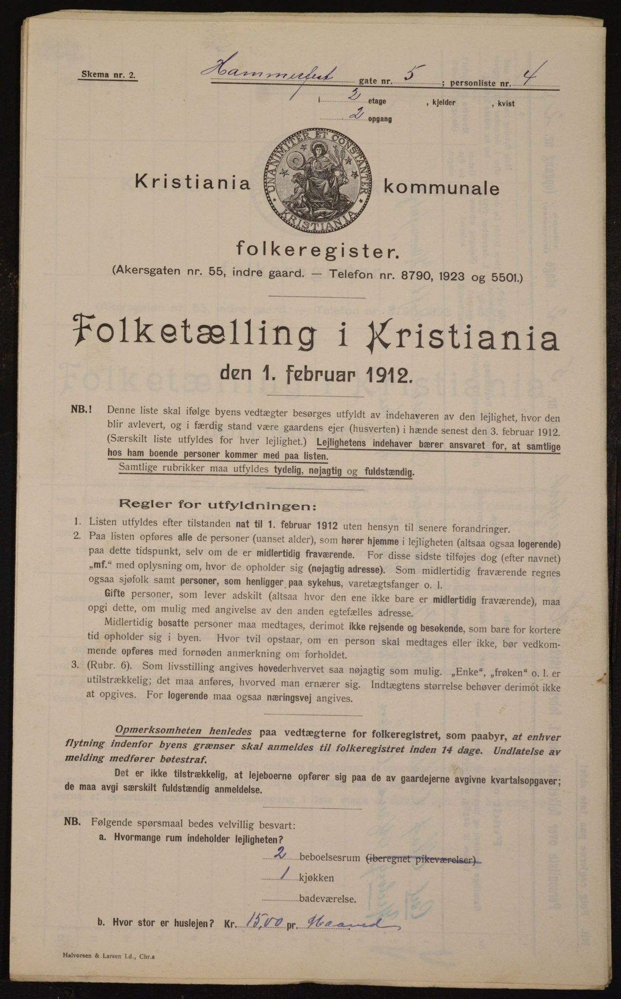 OBA, Kommunal folketelling 1.2.1912 for Kristiania, 1912, s. 34208