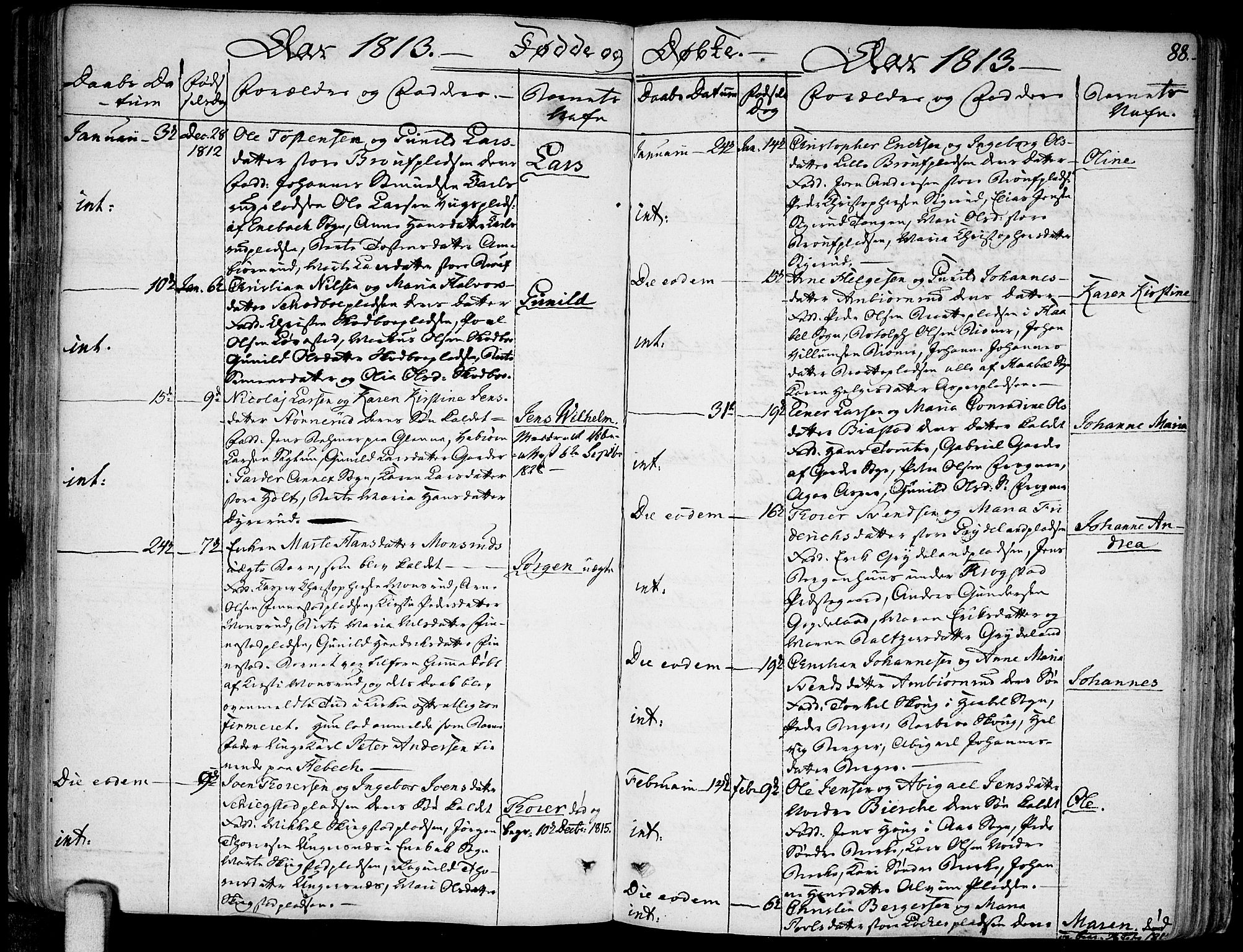 Kråkstad prestekontor Kirkebøker, SAO/A-10125a/F/Fa/L0002: Ministerialbok nr. I 2, 1786-1814, s. 88