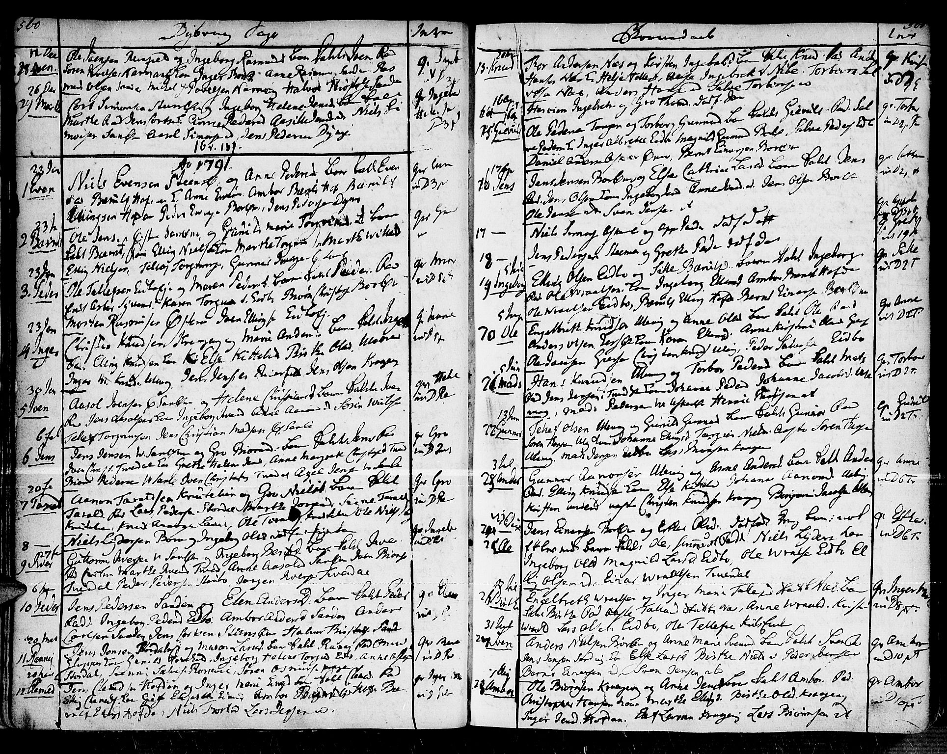 Dypvåg sokneprestkontor, AV/SAK-1111-0007/F/Fa/Faa/L0001: Ministerialbok nr. A 1 /1, 1765-1798, s. 560-561