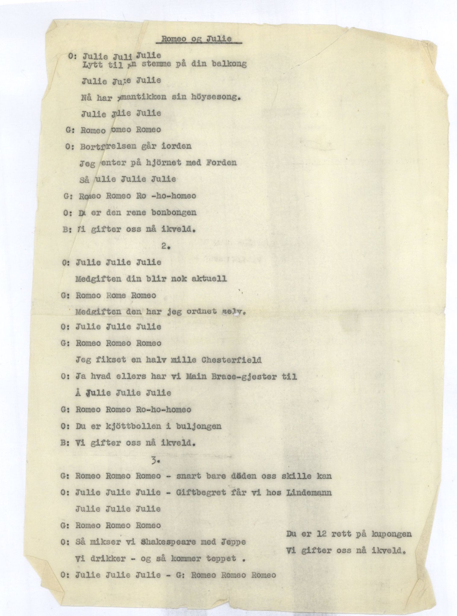 Otto Nielsen, TRKO/PA-1176/F/L0016/0282: Noter / Romeo og julie_tekst, 1950