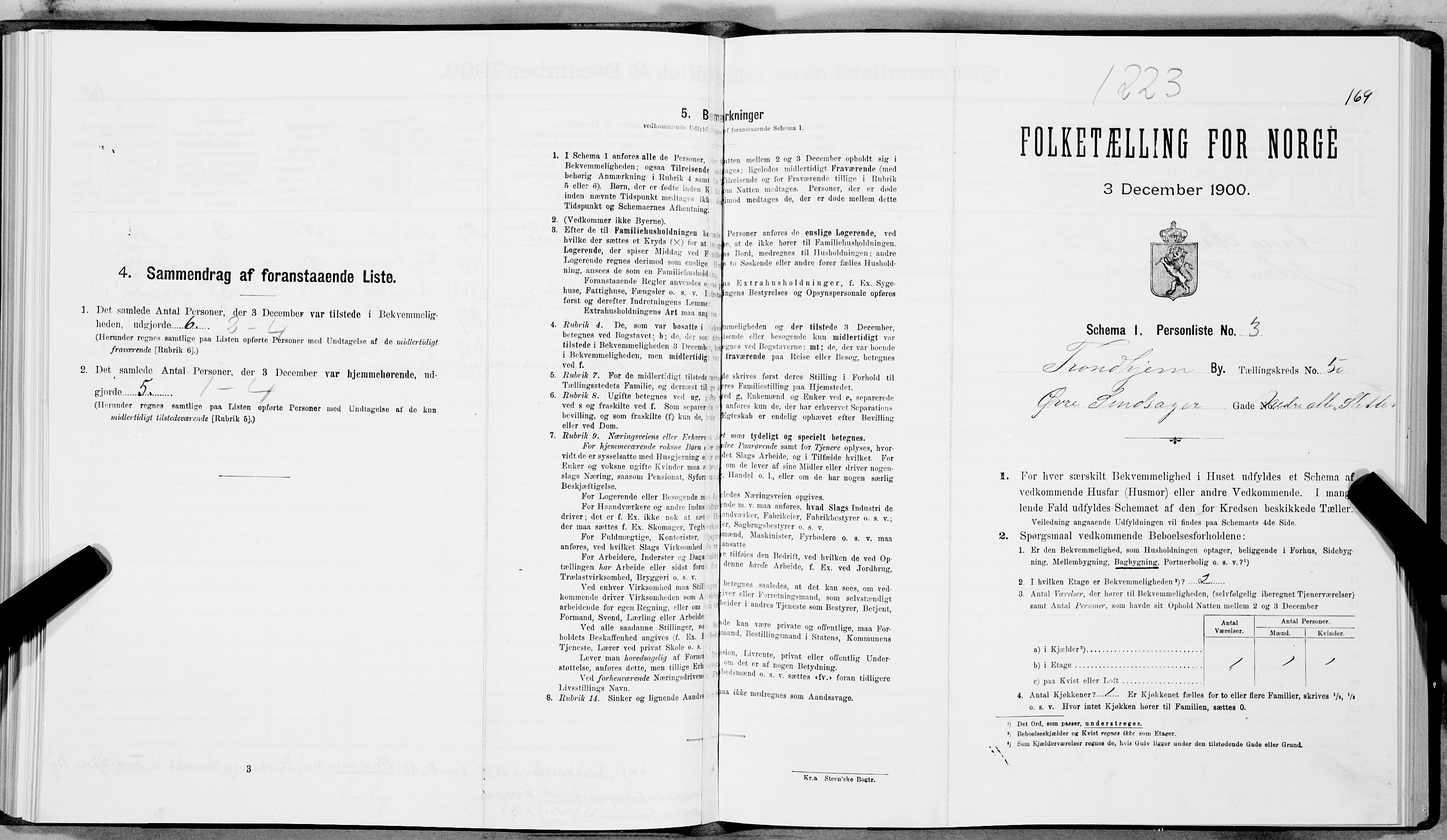 SAT, Folketelling 1900 for 1601 Trondheim kjøpstad, 1900, s. 8494