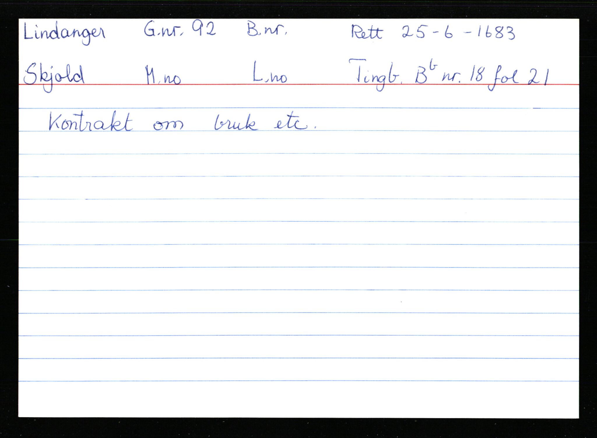 Statsarkivet i Stavanger, AV/SAST-A-101971/03/Y/Ym/L0035: Åstedskort sortert etter gårdsnavn: Leiranger - Lindanger, 1600-1950, s. 687