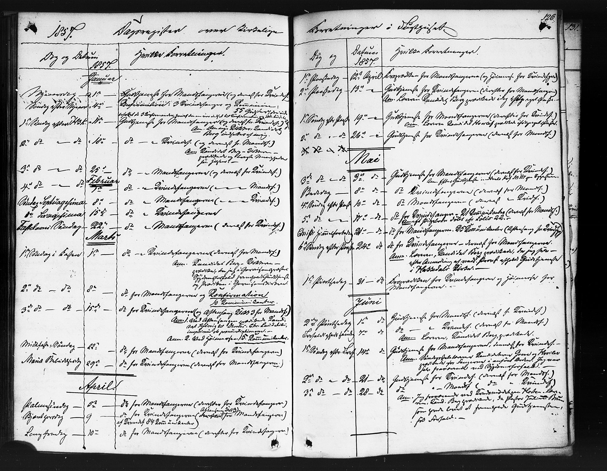 Kristiania tukthusprest Kirkebøker, AV/SAO-A-10881/F/Fa/L0003: Ministerialbok nr. 3, 1831-1865, s. 126