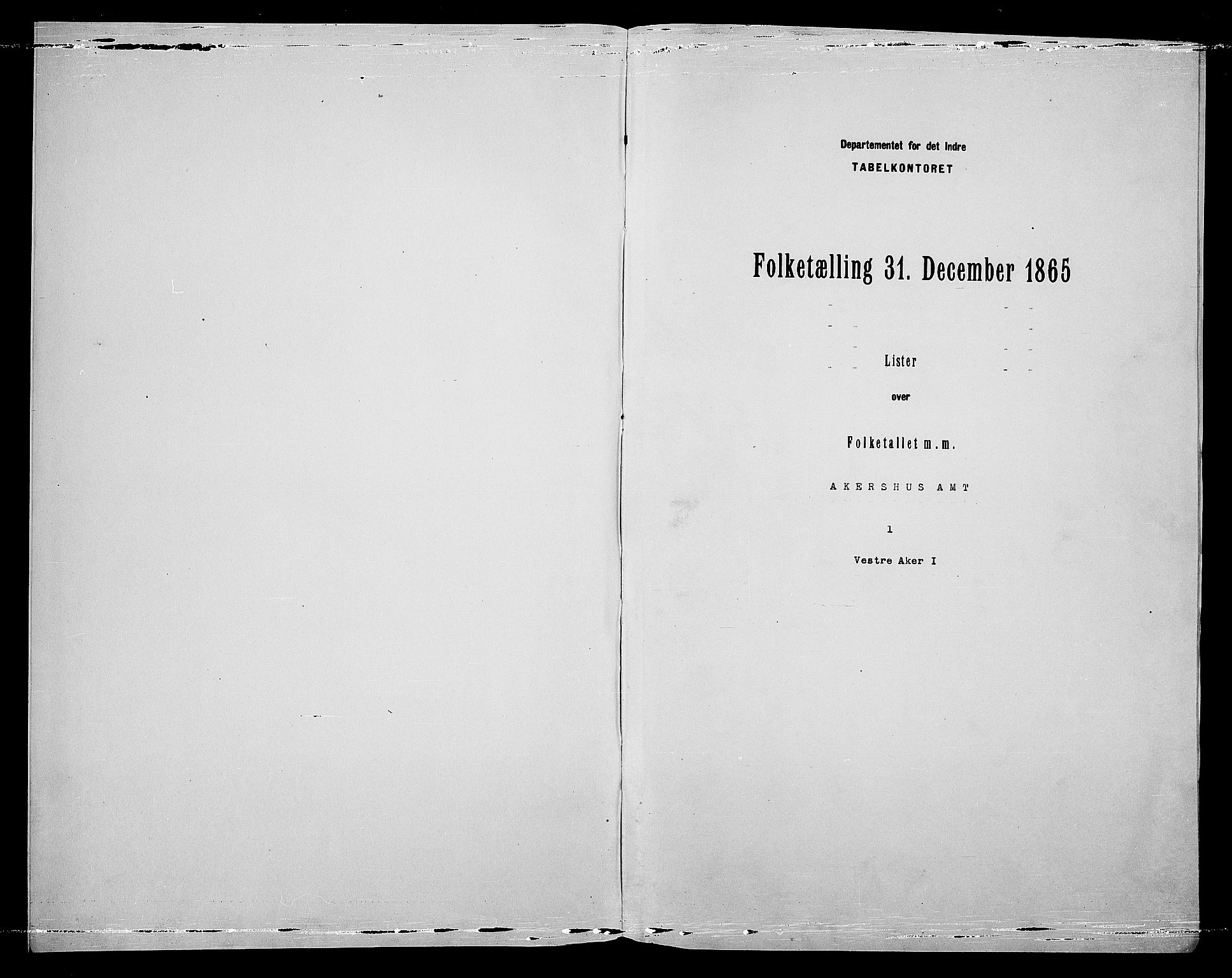 RA, Folketelling 1865 for 0218aP Vestre Aker prestegjeld, 1865, s. 3