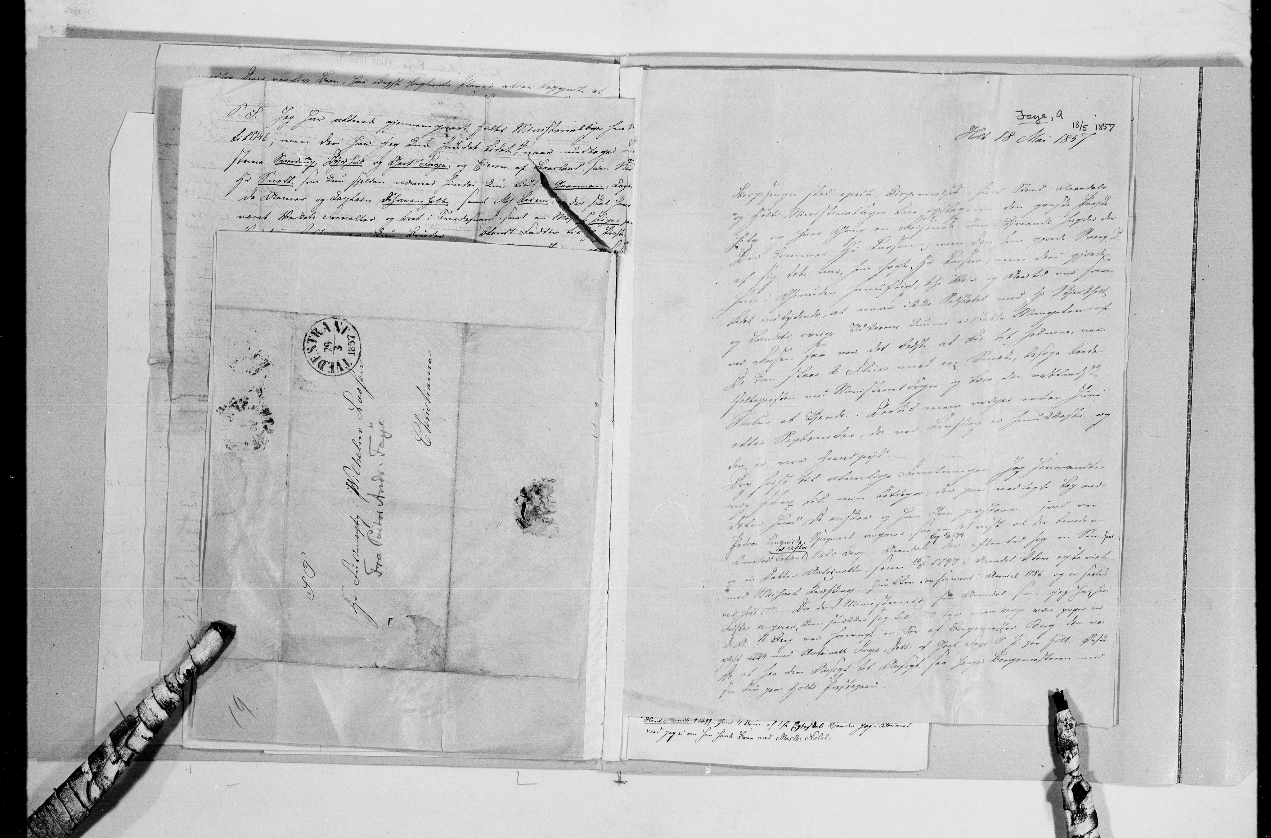 Lassens samlinger, AV/RA-PA-0051/G/L0097: Alfabetisk ordnede brev til Wilhelm Lassen: Fabritius - Grønvold, 1815-1907, s. 15