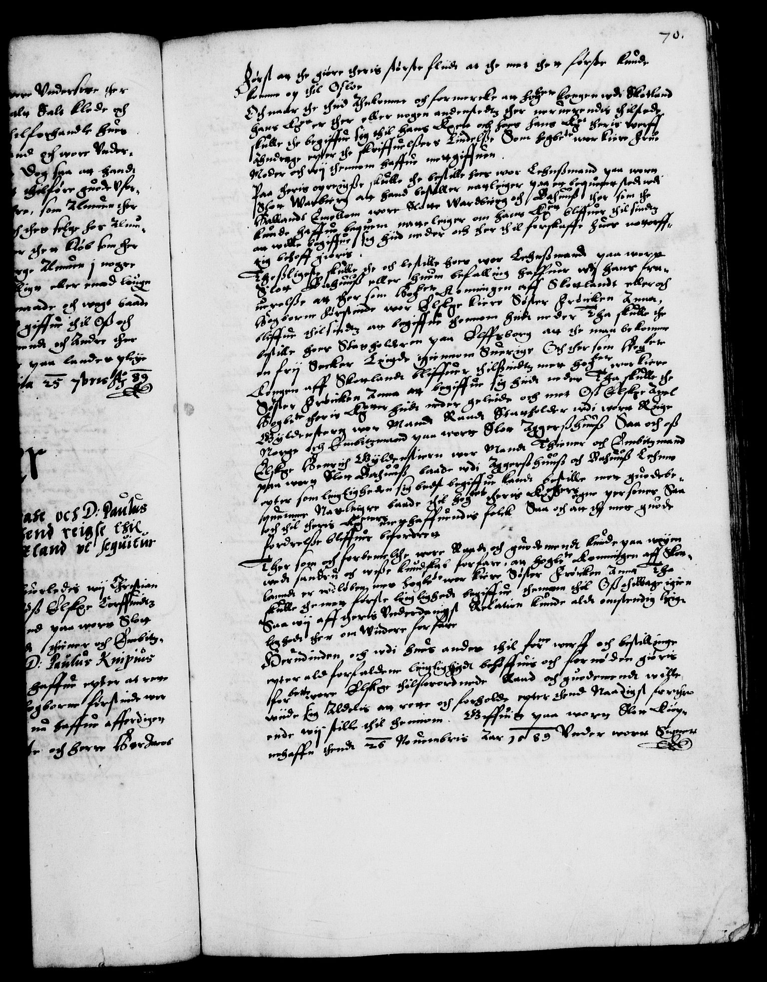 Danske Kanselli 1572-1799, RA/EA-3023/F/Fc/Fca/Fcaa/L0002: Norske registre (mikrofilm), 1588-1596, s. 70a