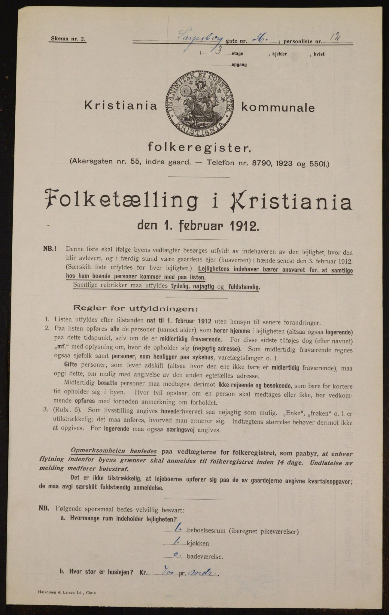 OBA, Kommunal folketelling 1.2.1912 for Kristiania, 1912, s. 89452