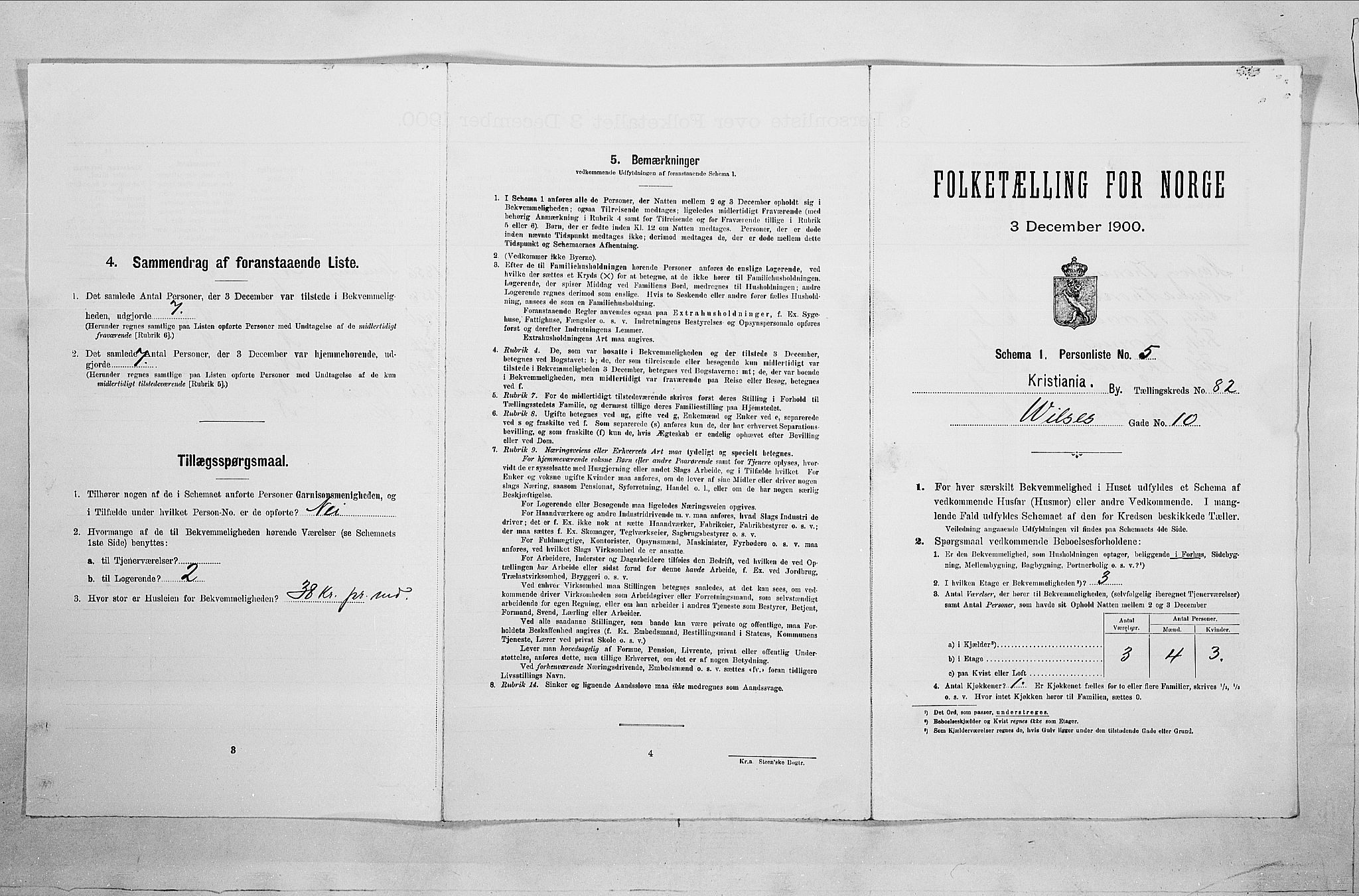SAO, Folketelling 1900 for 0301 Kristiania kjøpstad, 1900, s. 113179