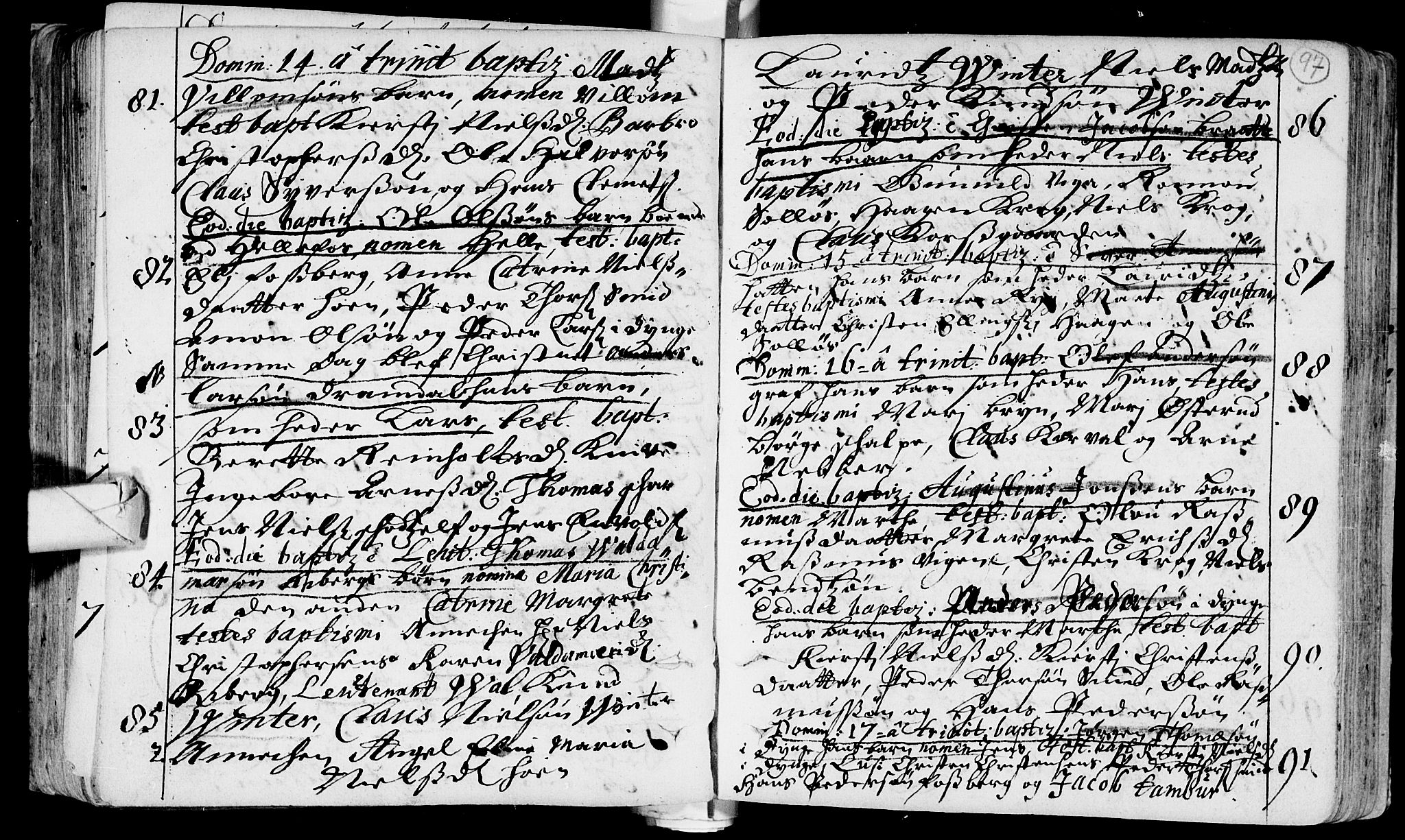 Eiker kirkebøker, AV/SAKO-A-4/F/Fa/L0002: Ministerialbok nr. I 2, 1705-1724, s. 97
