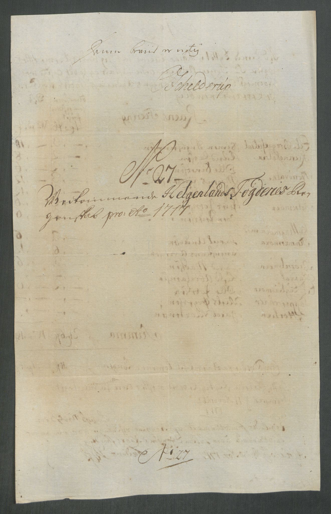 Rentekammeret inntil 1814, Reviderte regnskaper, Fogderegnskap, AV/RA-EA-4092/R65/L4515: Fogderegnskap Helgeland, 1717, s. 267