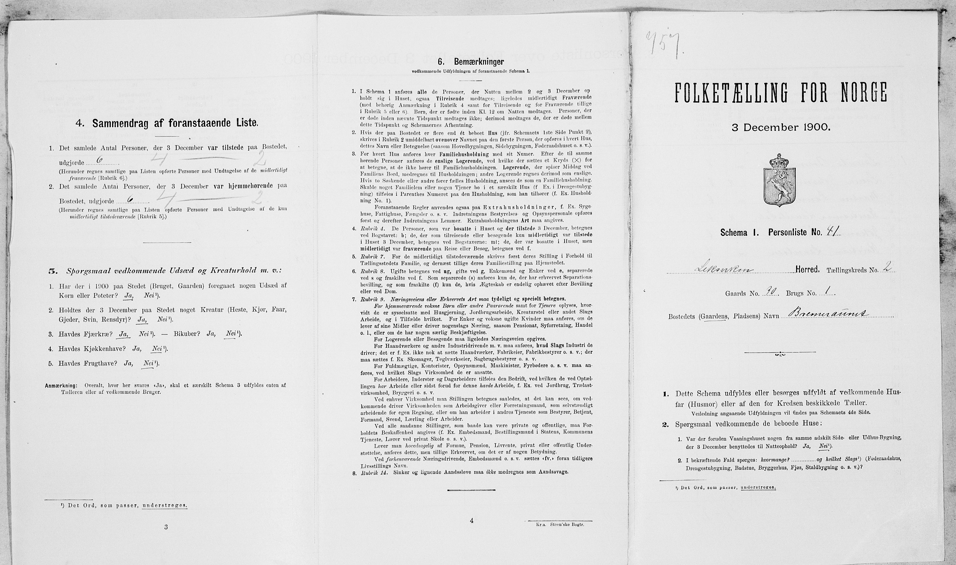 SAT, Folketelling 1900 for 1718 Leksvik herred, 1900, s. 240