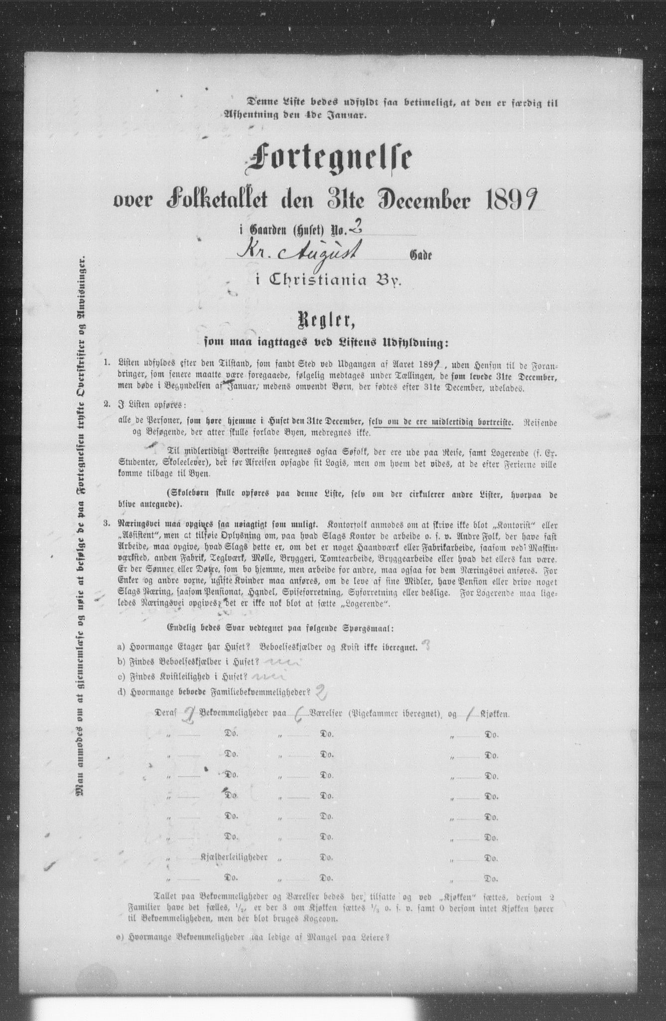 OBA, Kommunal folketelling 31.12.1899 for Kristiania kjøpstad, 1899, s. 7015