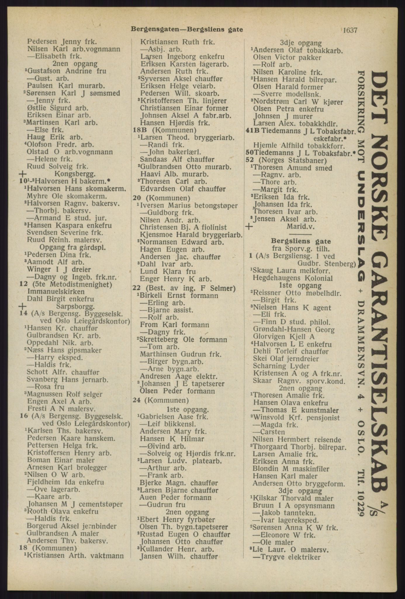 Kristiania/Oslo adressebok, PUBL/-, 1936, s. 1637