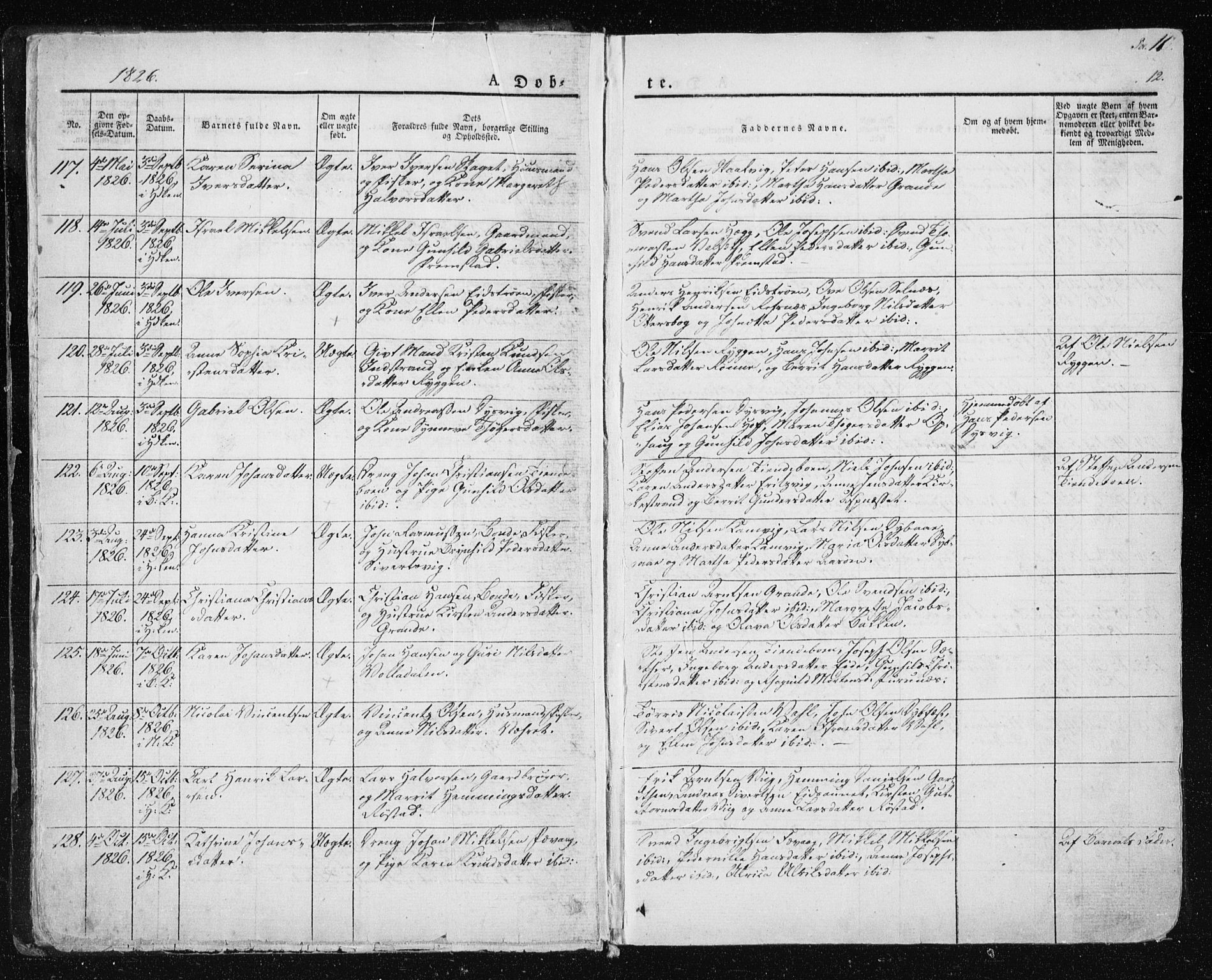 Ministerialprotokoller, klokkerbøker og fødselsregistre - Sør-Trøndelag, SAT/A-1456/659/L0735: Ministerialbok nr. 659A05, 1826-1841, s. 11