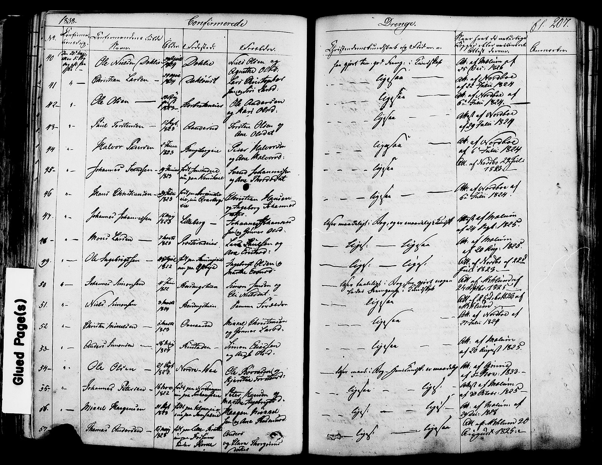 Ringsaker prestekontor, AV/SAH-PREST-014/K/Ka/L0008: Ministerialbok nr. 8, 1837-1850, s. 207