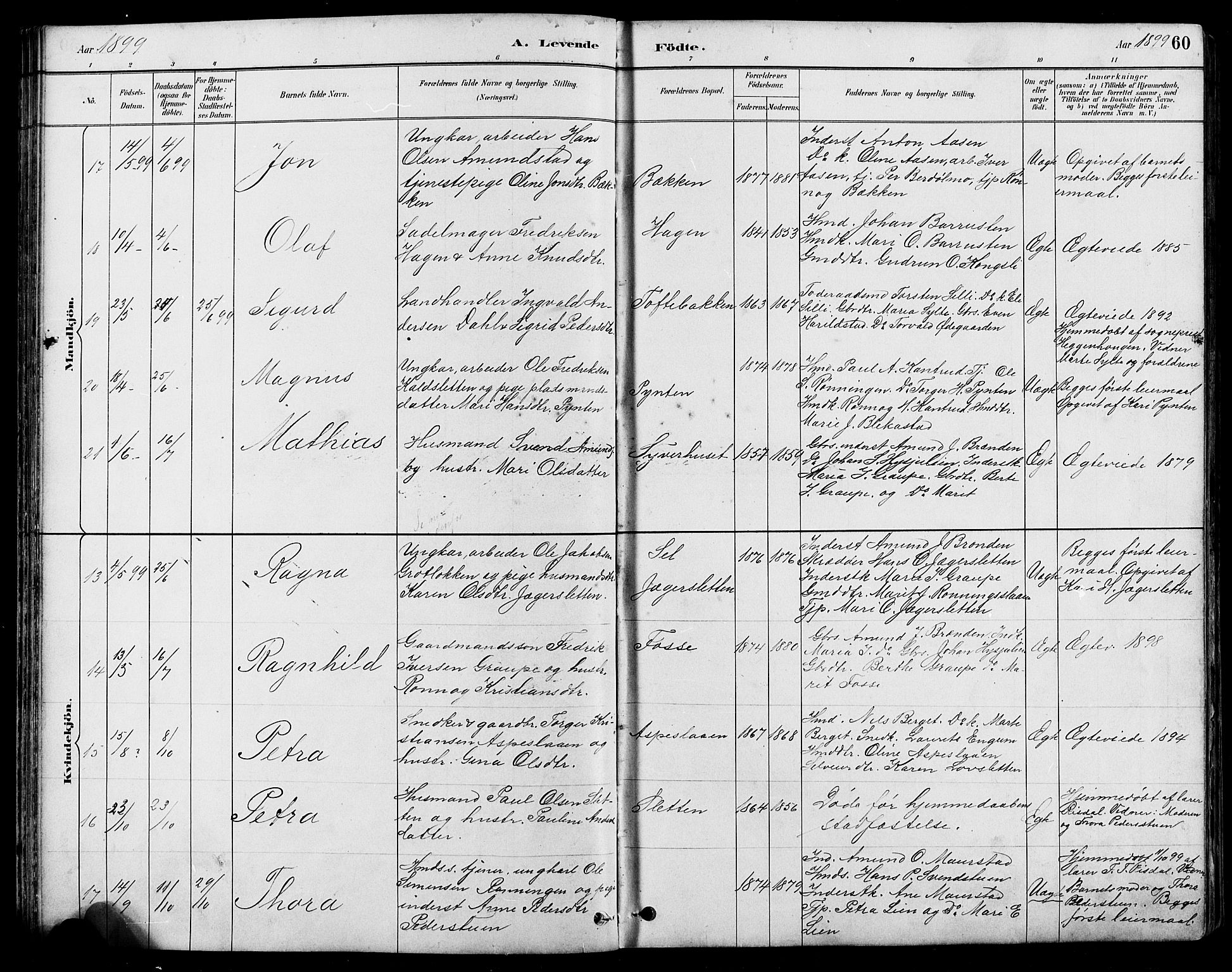 Nord-Fron prestekontor, AV/SAH-PREST-080/H/Ha/Hab/L0005: Klokkerbok nr. 5, 1884-1914, s. 60