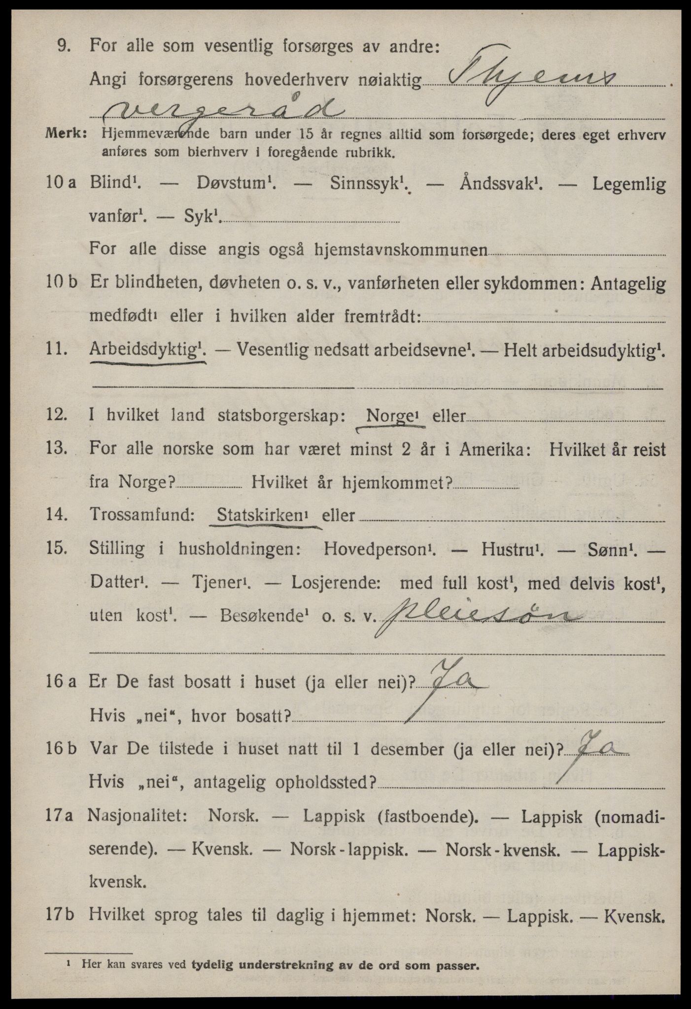 SAT, Folketelling 1920 for 1621 Ørland herred, 1920, s. 1388