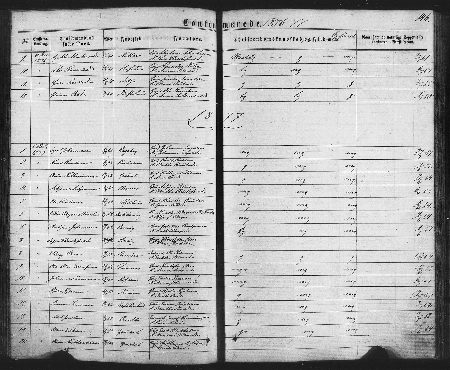 Fitjar sokneprestembete, AV/SAB-A-99926: Ministerialbok nr. A 1, 1862-1881, s. 146