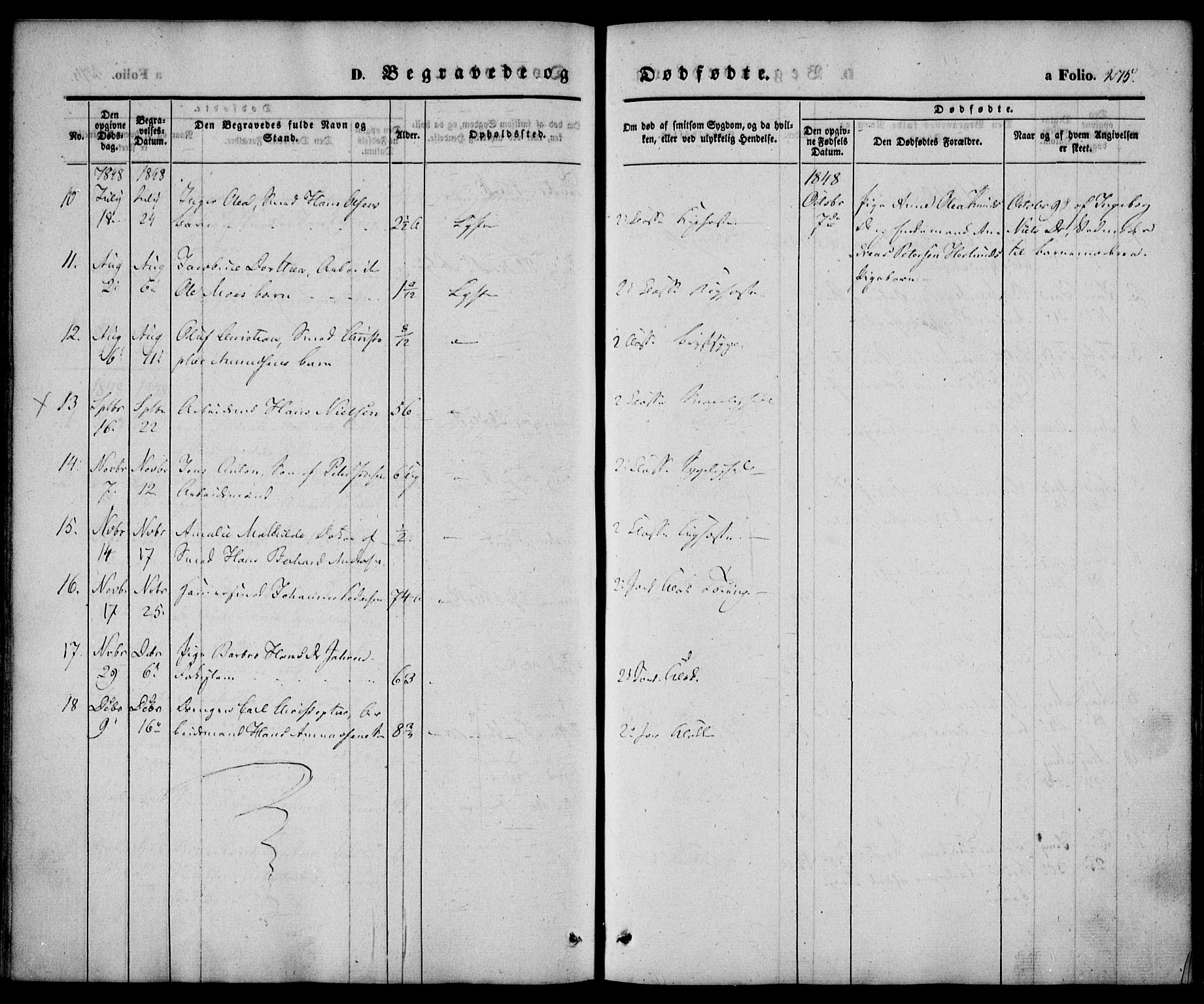 Larvik kirkebøker, SAKO/A-352/F/Fb/L0003: Ministerialbok nr. II 3, 1842-1856, s. 275