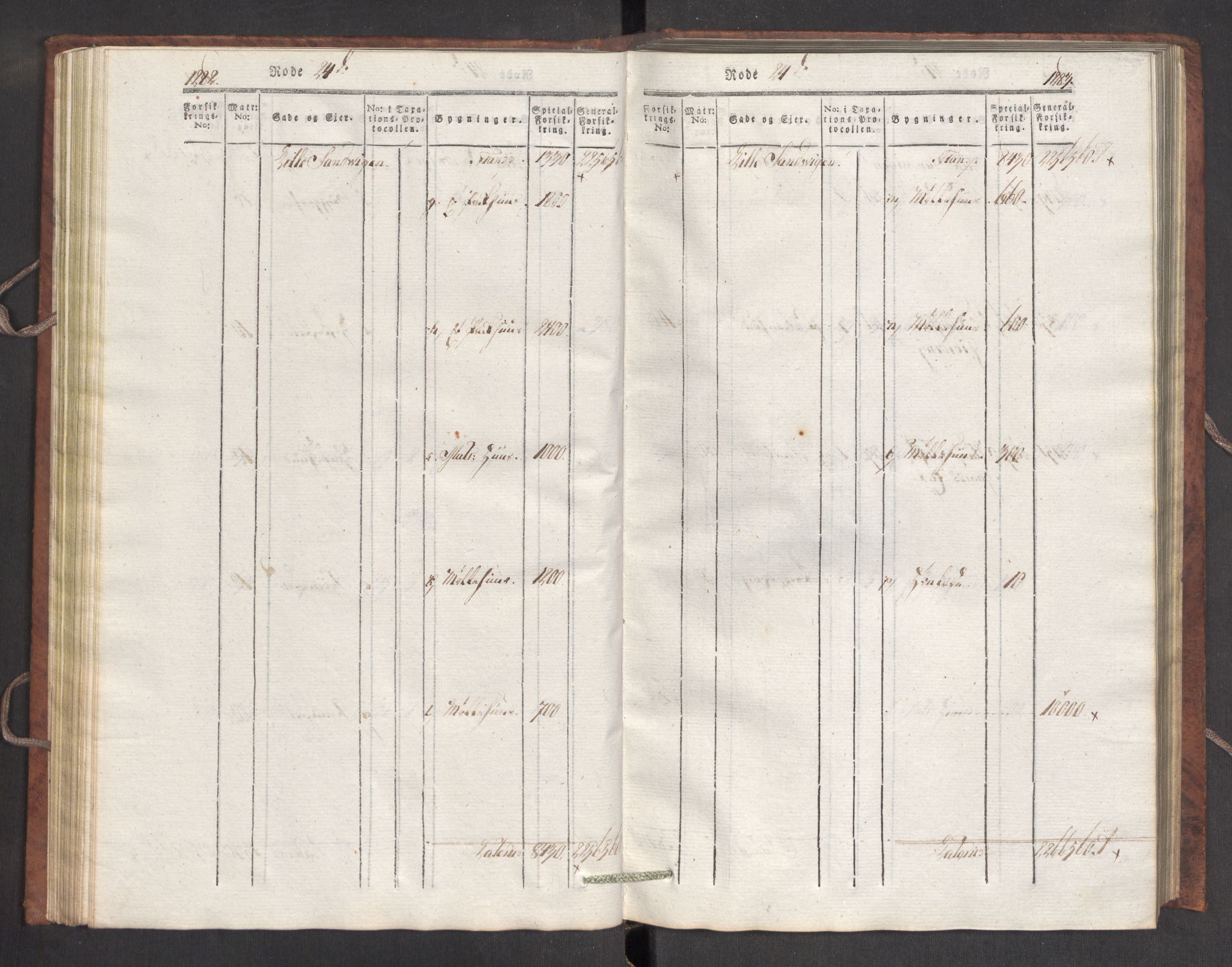 Kommersekollegiet, Brannforsikringskontoret 1767-1814, AV/RA-EA-5458/F/Fa/L0007/0003: Bergen / Branntakstprotokoll, 1807-1817, s. 1282-1283