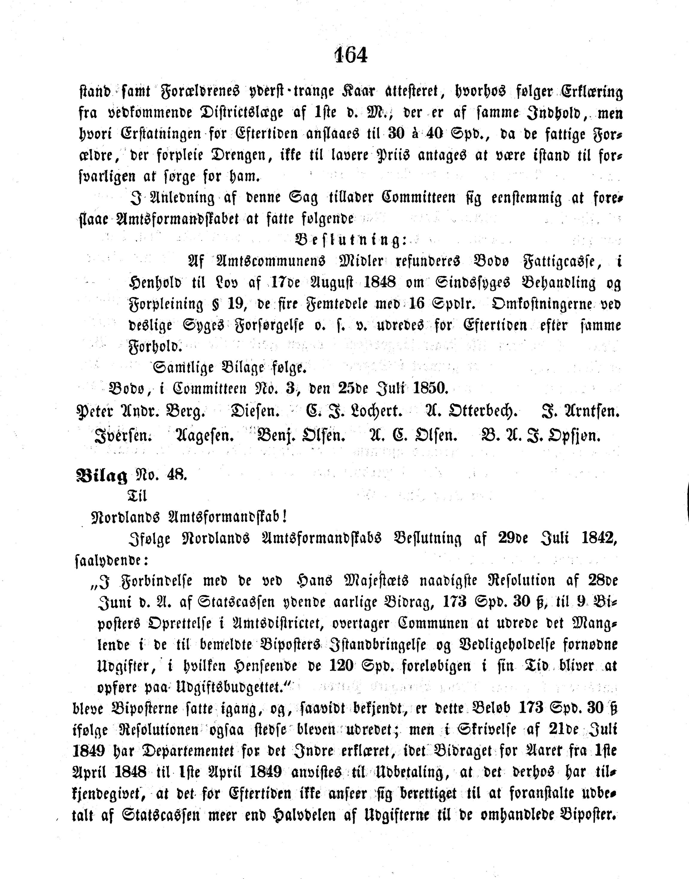 Nordland Fylkeskommune. Fylkestinget, AIN/NFK-17/176/A/Ac/L0003: Fylkestingsforhandlinger 1850-1860, 1850-1860