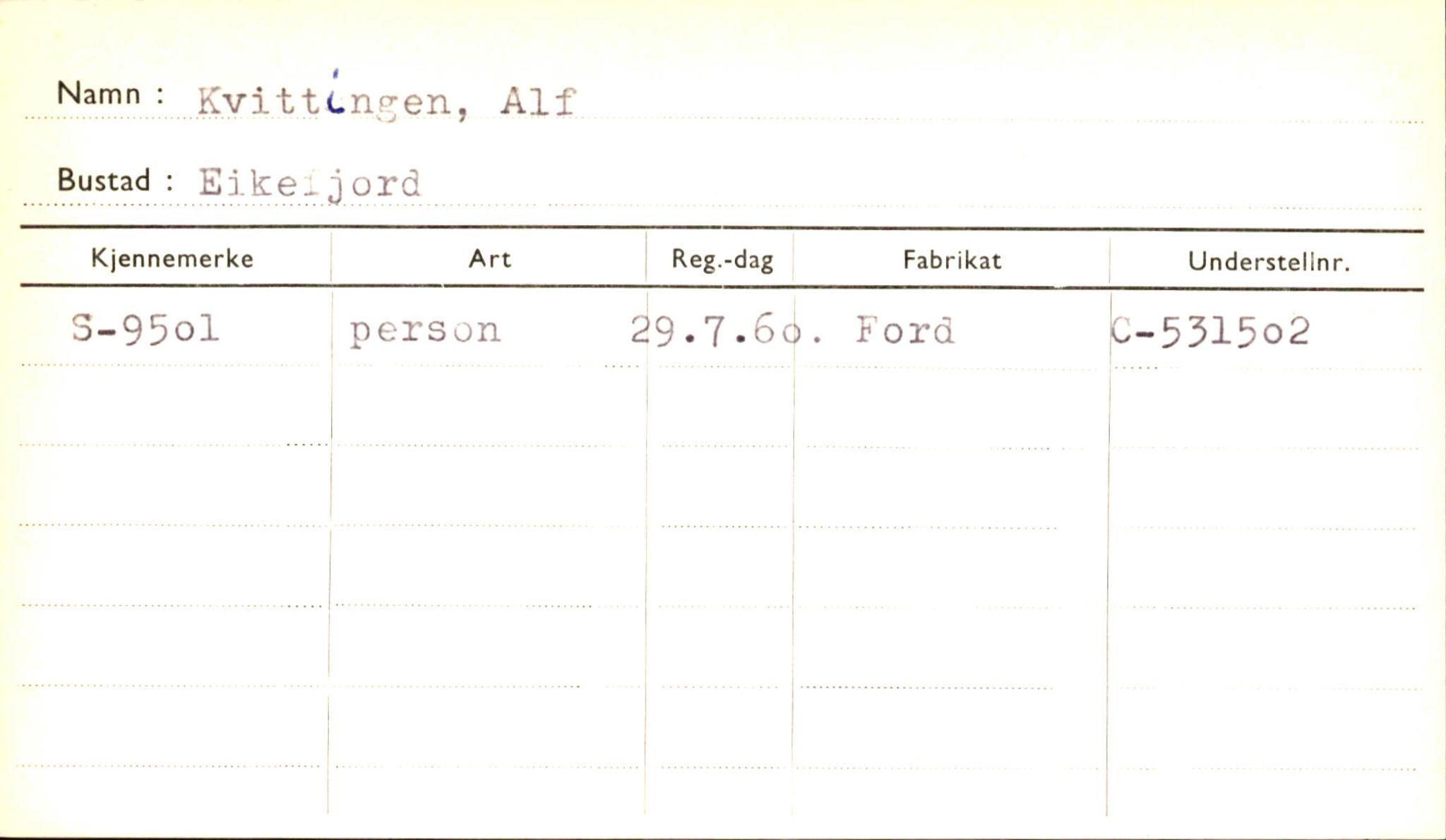 Statens vegvesen, Sogn og Fjordane vegkontor, SAB/A-5301/4/F/L0001B: Eigarregister Fjordane til 1.6.1961, 1930-1961, s. 366