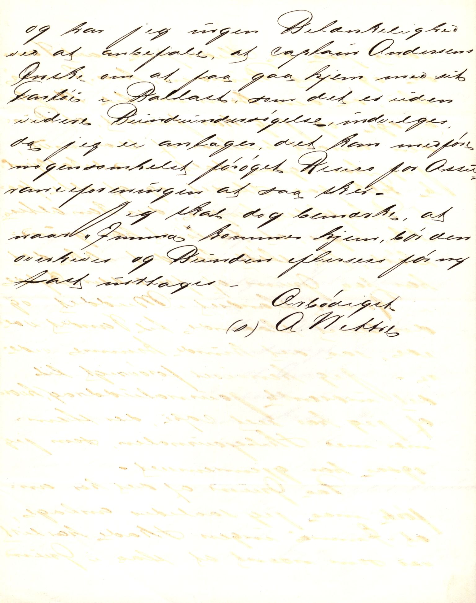 Pa 63 - Østlandske skibsassuranceforening, VEMU/A-1079/G/Ga/L0027/0006: Havaridokumenter / Union, Trio, Einar, Eidsvold, Emma, Svalen, 1891, s. 47