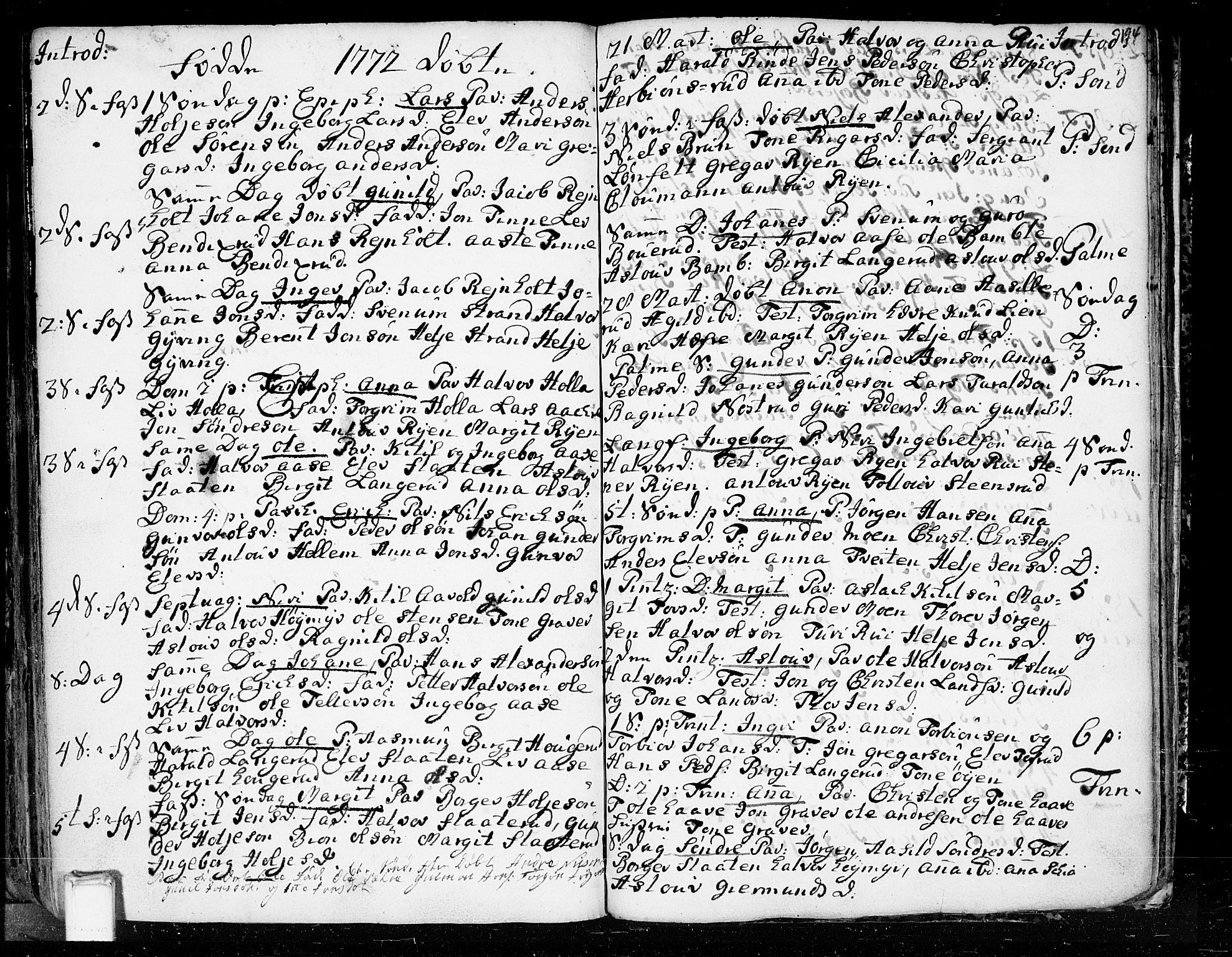 Heddal kirkebøker, AV/SAKO-A-268/F/Fa/L0003: Ministerialbok nr. I 3, 1723-1783, s. 194