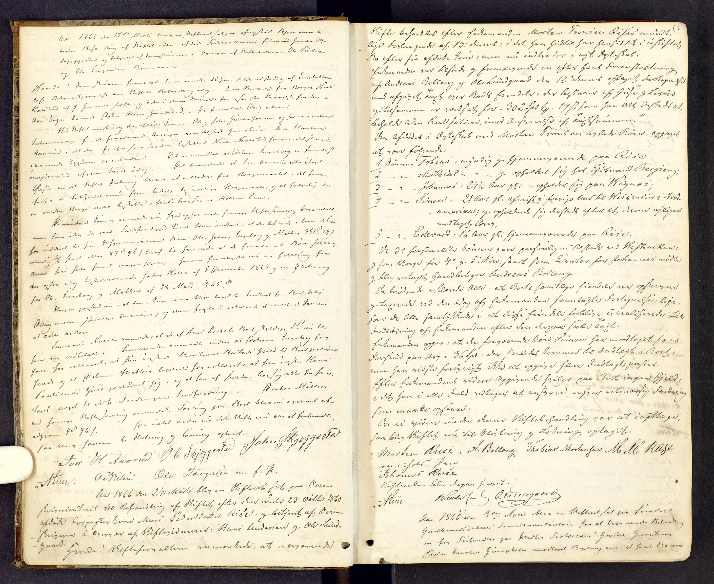Sør-Gudbrandsdal tingrett, AV/SAH-TING-004/J/Ja/Jac/L0003: Skifteforhandlings- og skifteutlodningsprotokoll, 1865-1871, s. 4b-5a