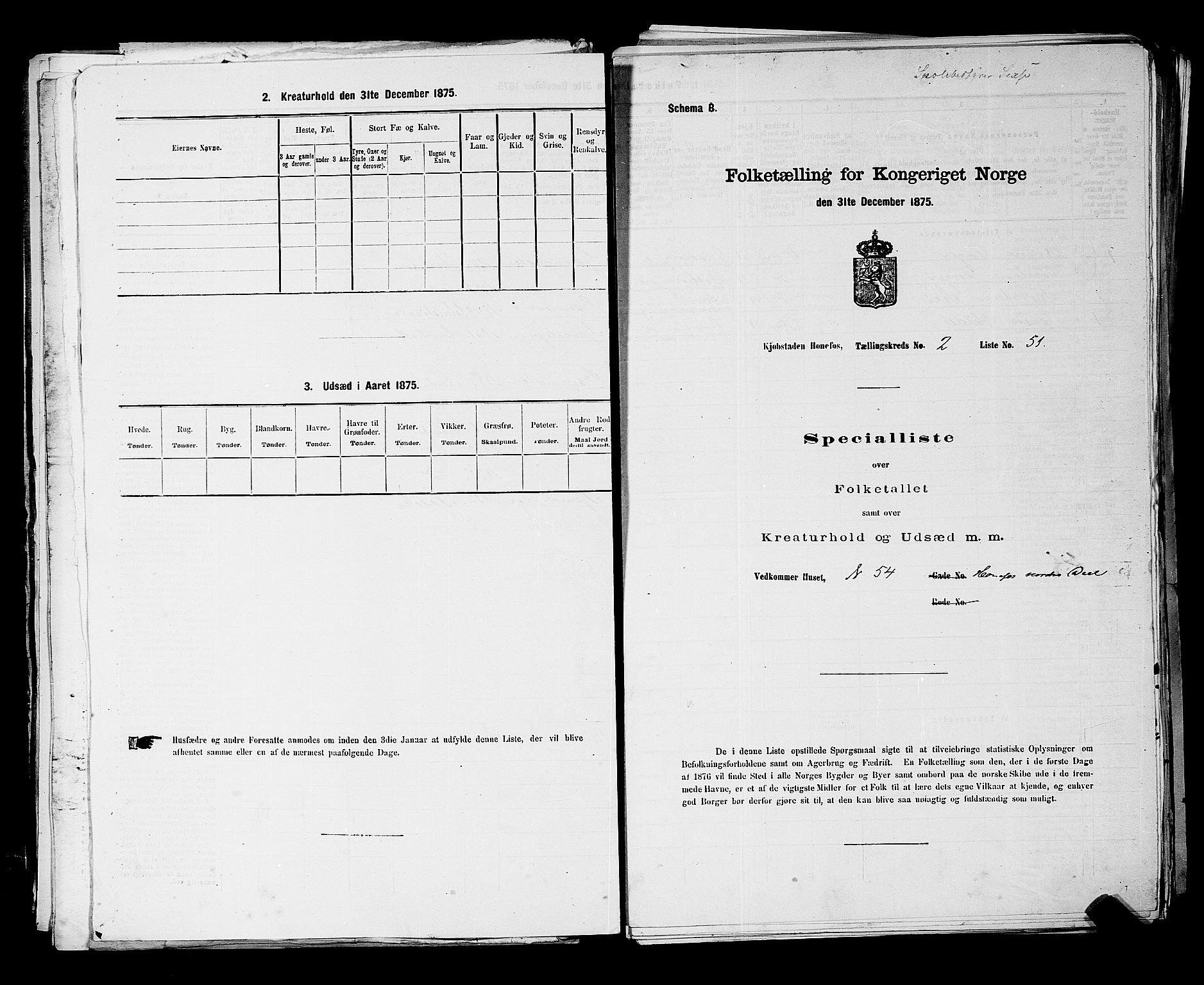 SAKO, Folketelling 1875 for 0601B Norderhov prestegjeld, Hønefoss kjøpstad, 1875, s. 128