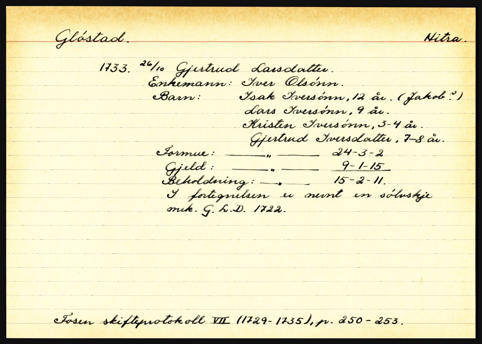 Fosen sorenskriveri, SAT/A-1107/1/3, 1681-1823, s. 1907