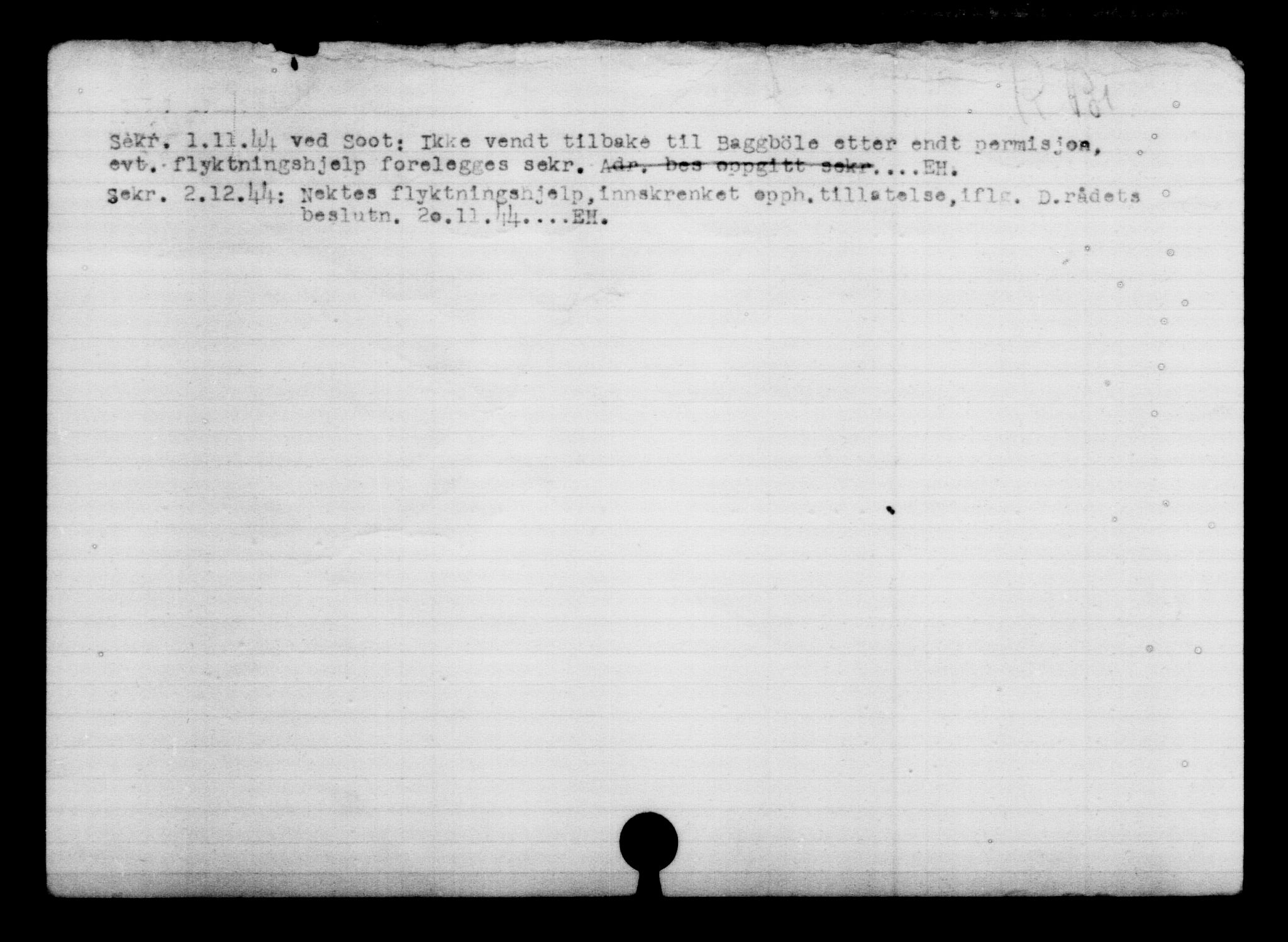 Utenriksstasjonene, Legasjonen i Stockholm, Flyktningkontoret, AV/RA-S-6753/V/Va/L0005: Kjesäterkartoteket, flyktning nr. 6600-9417, 1940-1945, s. 269