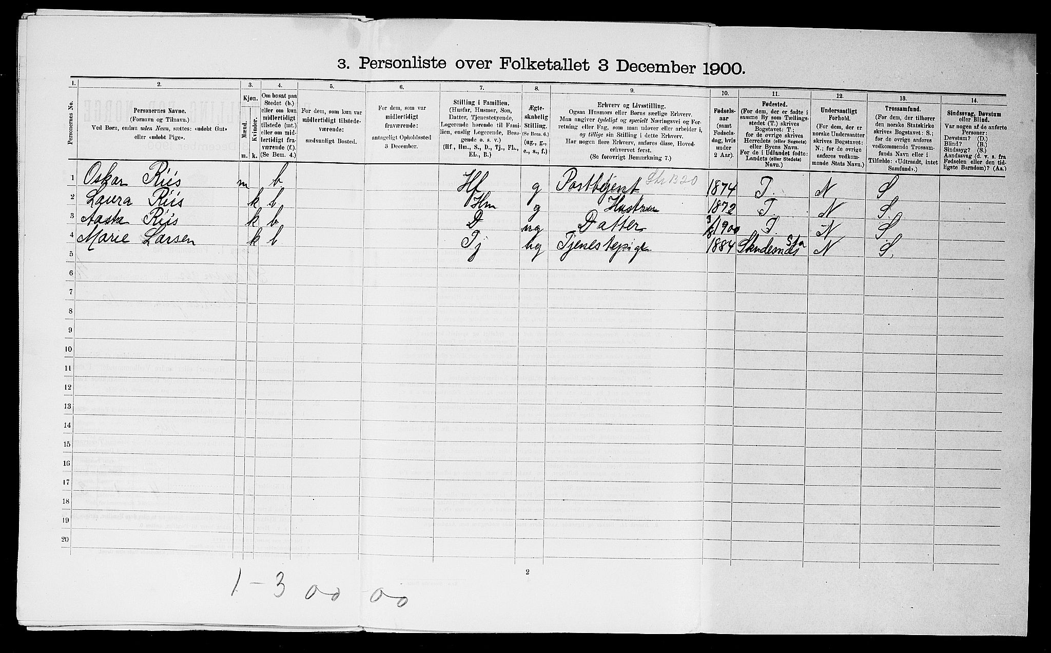 SAST, Folketelling 1900 for 1103 Stavanger kjøpstad, 1900, s. 17749