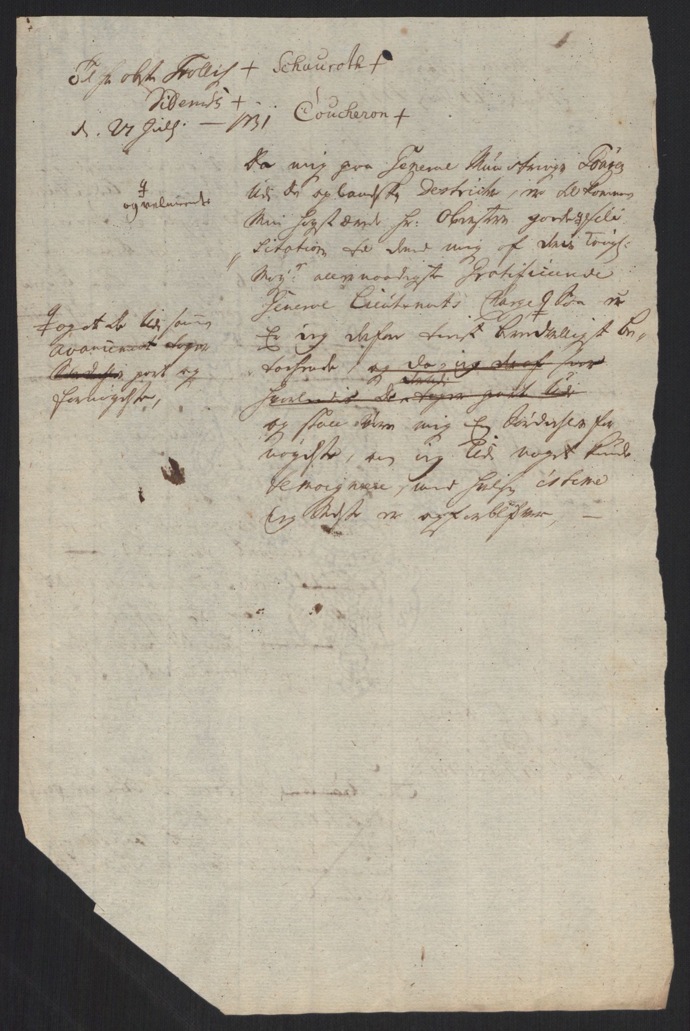 Kommanderende general (KG I) med Det norske krigsdirektorium, AV/RA-EA-5419/B/L0013: Kommanderende generals konsepter, 1730-1733, s. 86