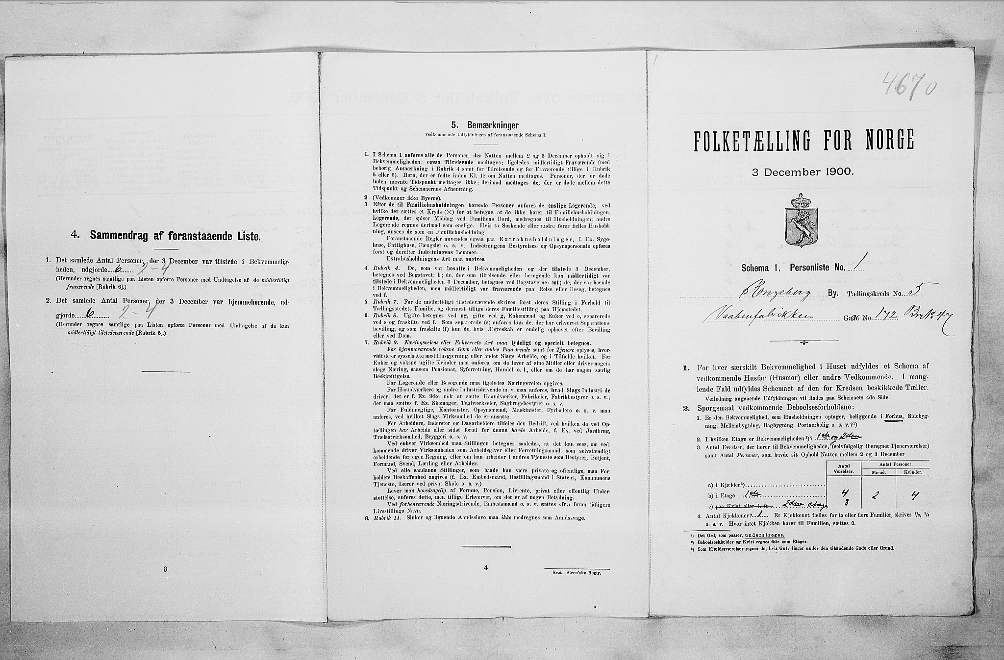 RA, Folketelling 1900 for 0604 Kongsberg kjøpstad, 1900, s. 807