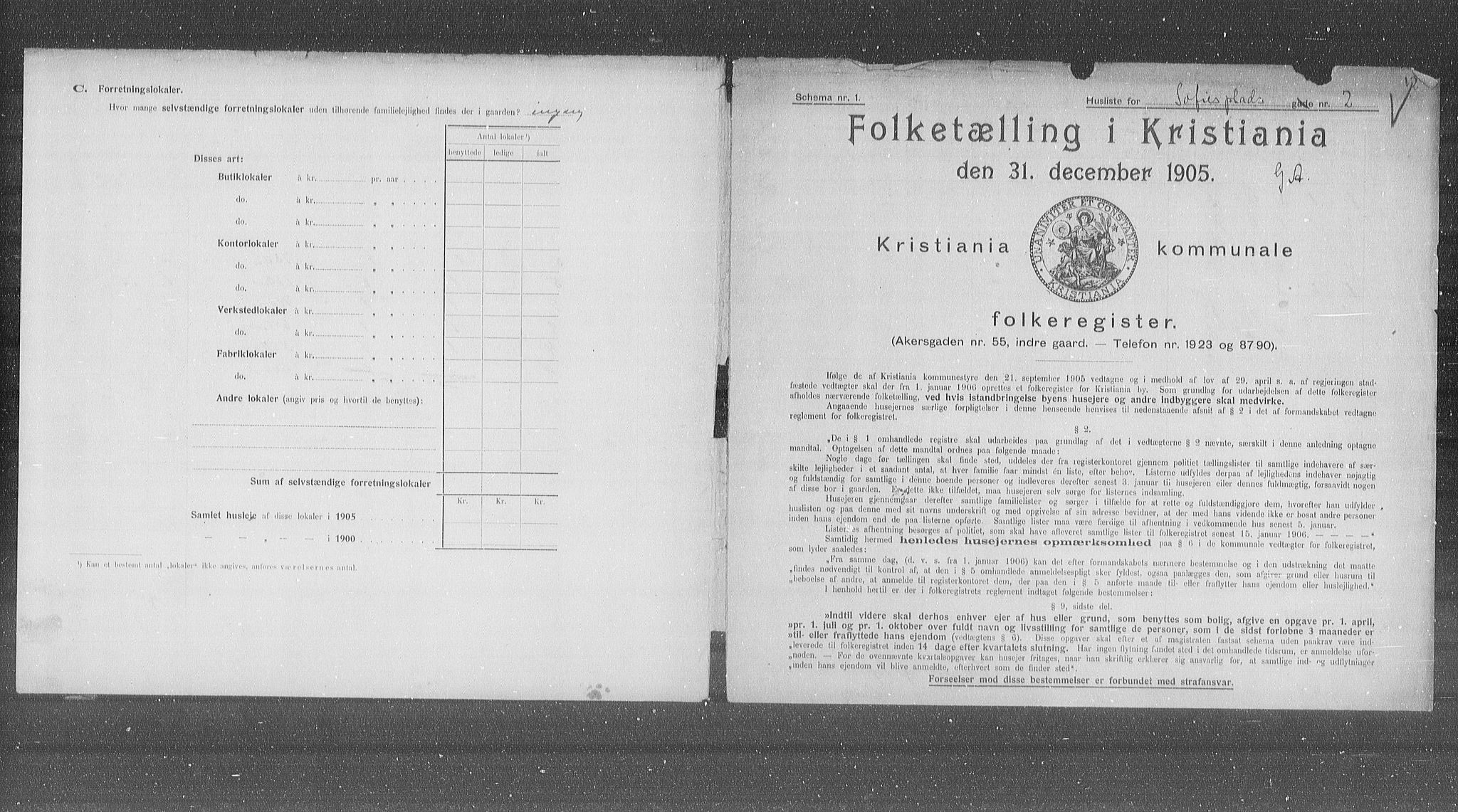 OBA, Kommunal folketelling 31.12.1905 for Kristiania kjøpstad, 1905, s. 51535