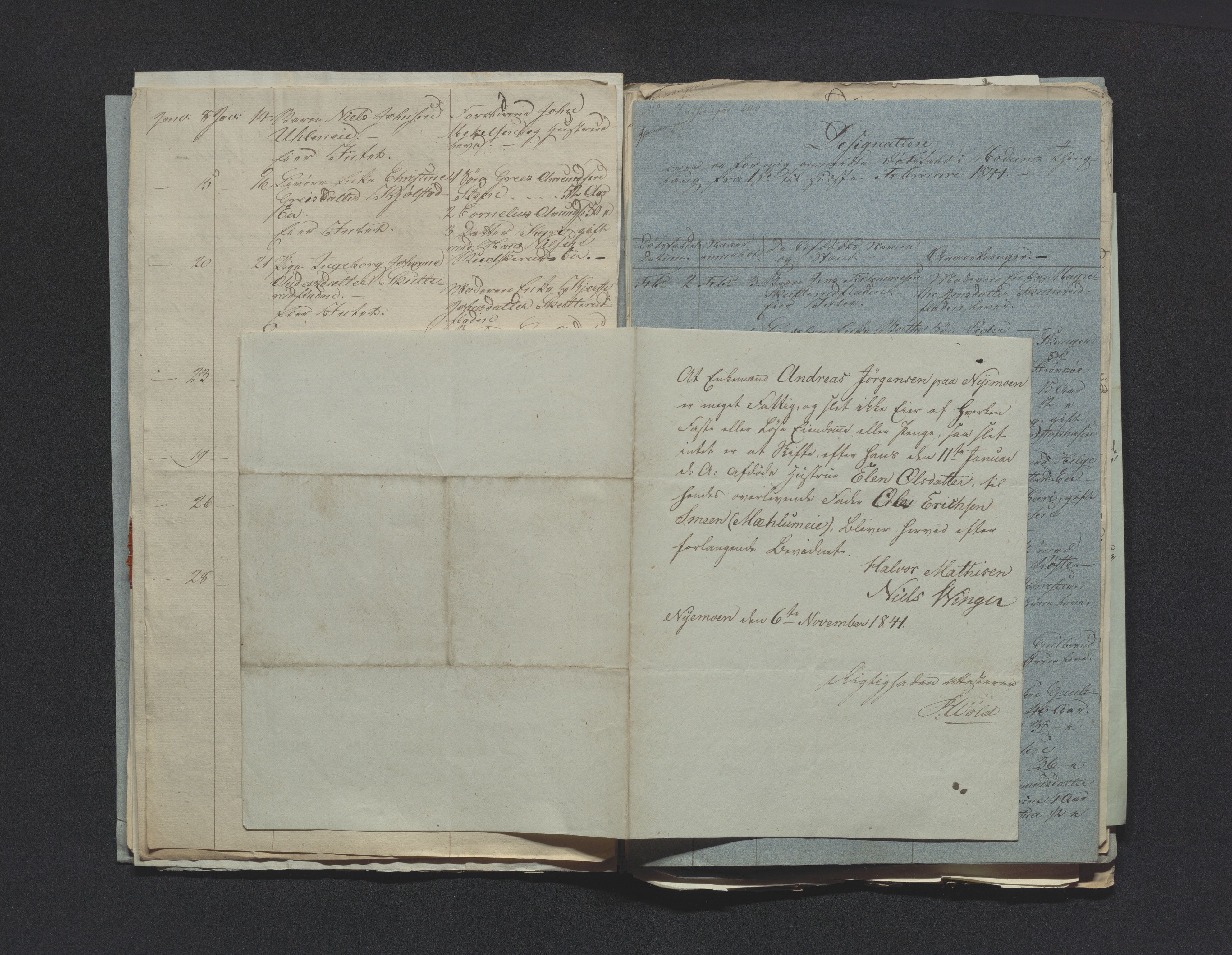 Eiker, Modum og Sigdal sorenskriveri, AV/SAKO-A-123/H/Ha/Hab/L0006: Dødsfallsmeldinger, 1841-1845