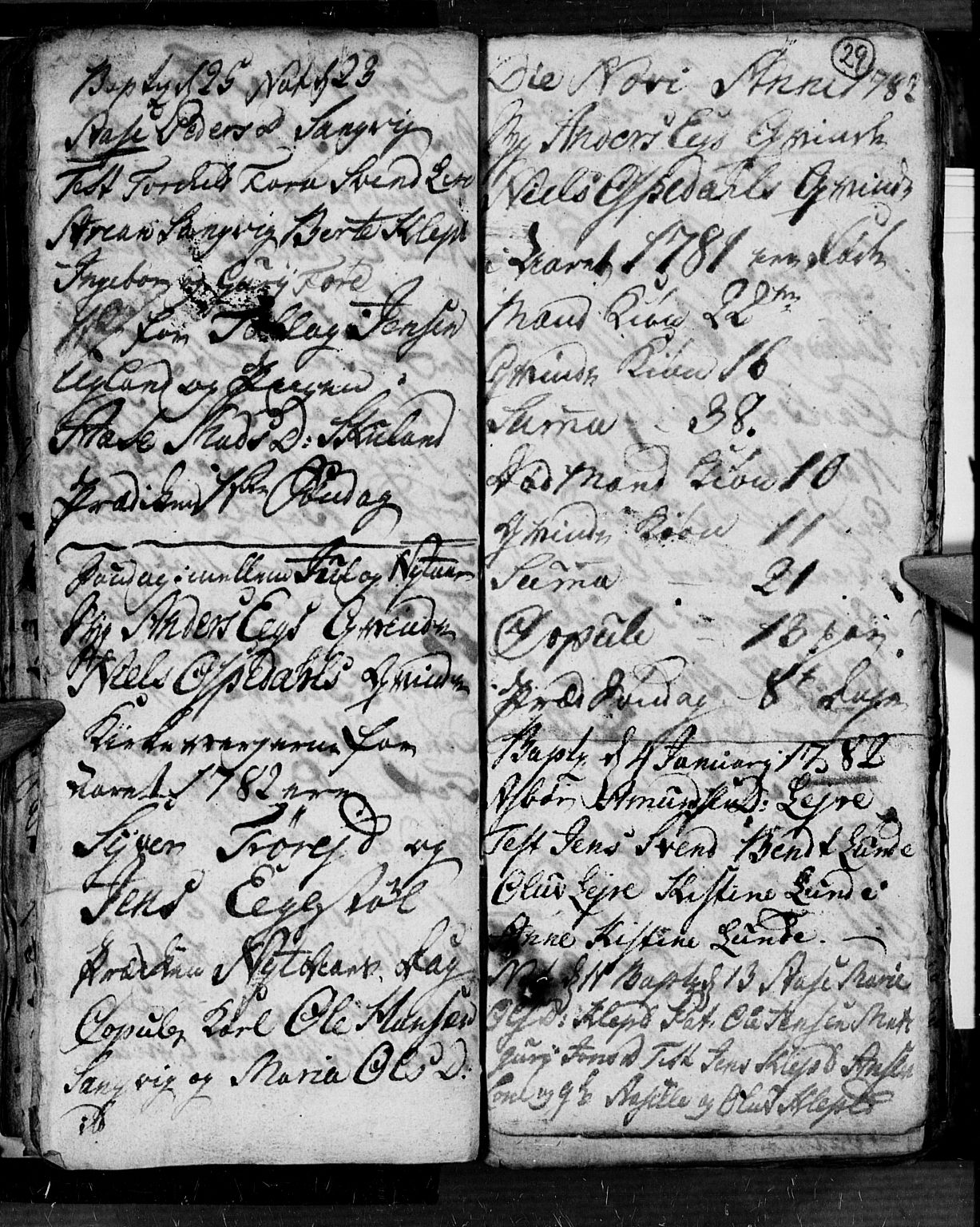 Søgne sokneprestkontor, SAK/1111-0037/F/Fb/Fbb/L0001: Klokkerbok nr. B 1, 1779-1802, s. 29