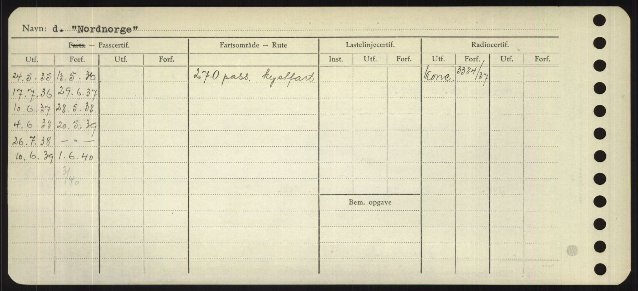 Sjøfartsdirektoratet med forløpere, Skipsmålingen, RA/S-1627/H/Hd/L0026: Fartøy, N-Norhol, s. 536