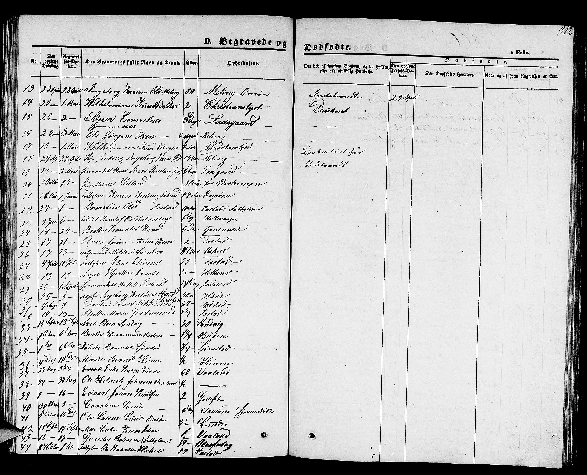 Hetland sokneprestkontor, AV/SAST-A-101826/30/30BB/L0001: Klokkerbok nr. B 1, 1850-1868, s. 312