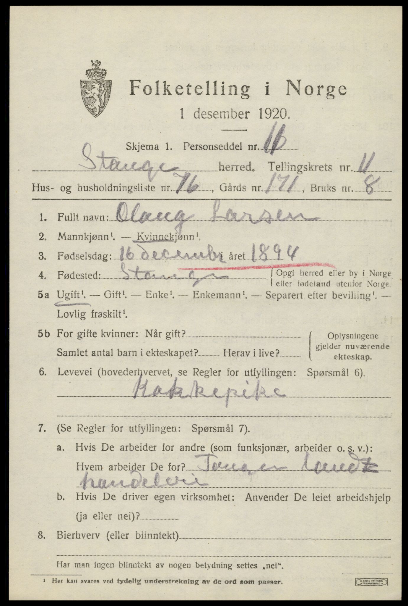 SAH, Folketelling 1920 for 0417 Stange herred, 1920, s. 17737