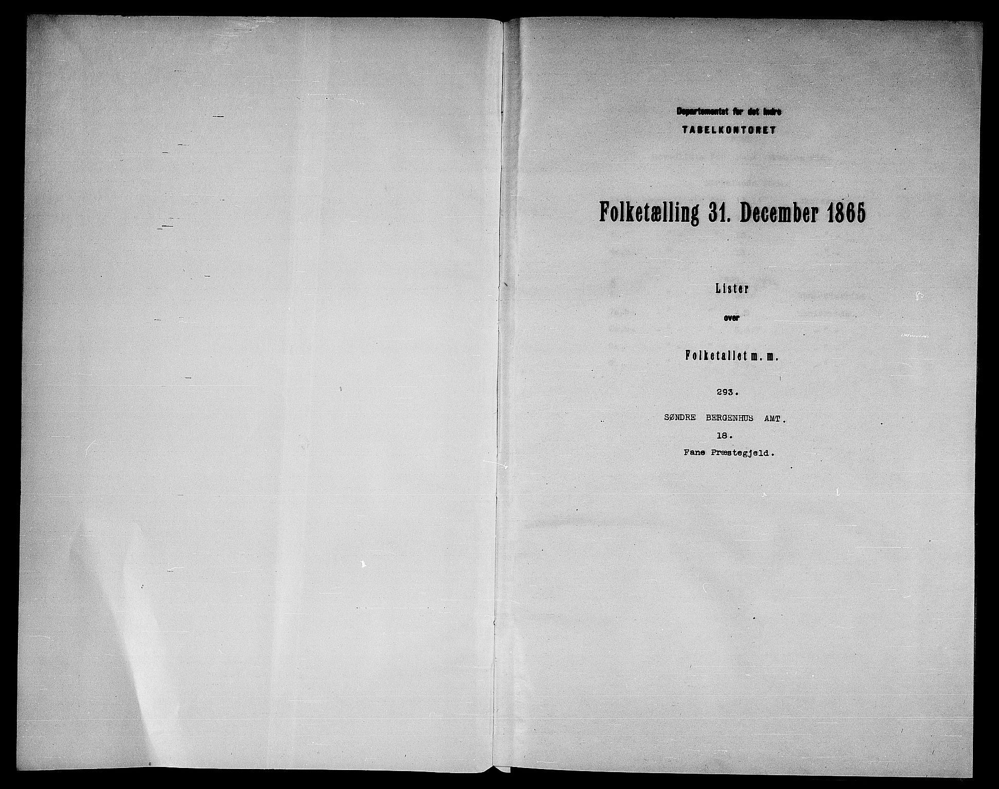RA, Folketelling 1865 for 1249P Fana prestegjeld, 1865, s. 3