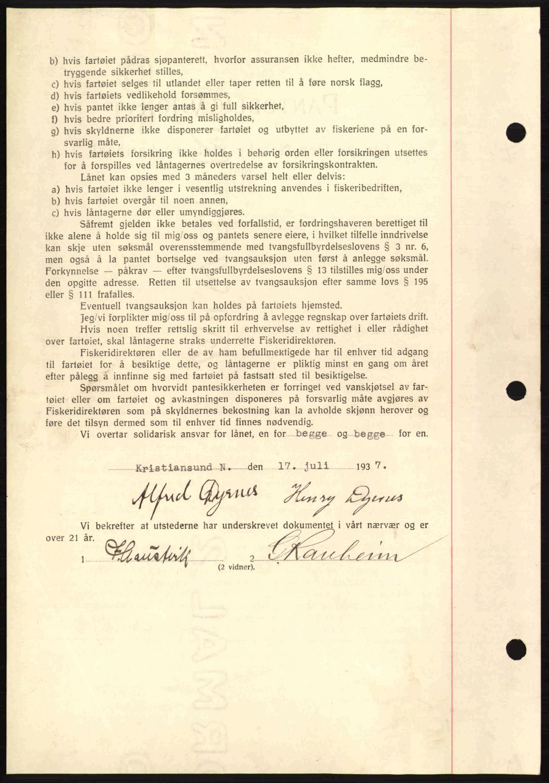 Kristiansund byfogd, AV/SAT-A-4587/A/27: Pantebok nr. 29, 1936-1937, Dagboknr: 423/1937