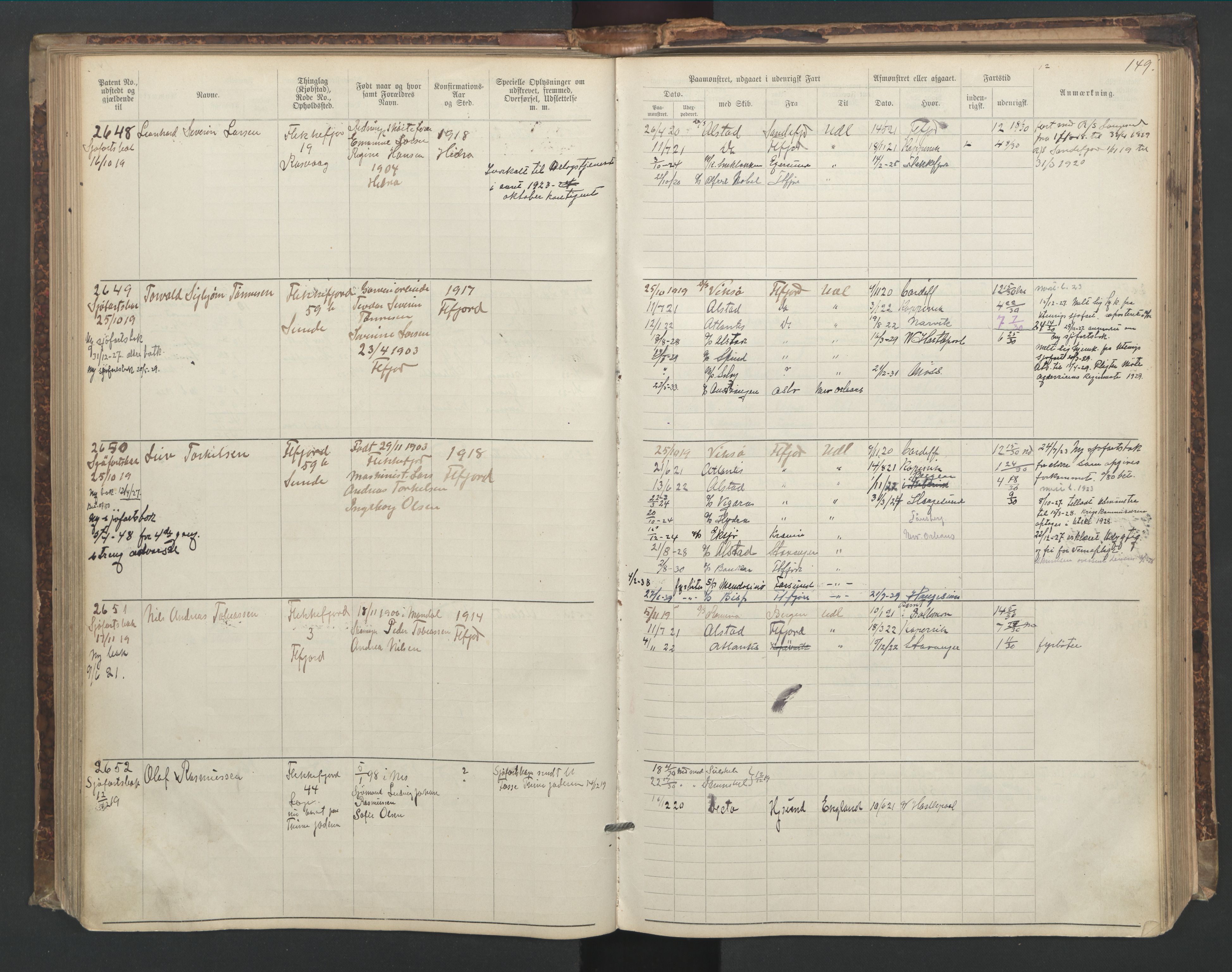 Flekkefjord mønstringskrets, SAK/2031-0018/F/Fa/L0006: Annotasjonsrulle nr 1916-2964 med register, Æ-3, 1891-1948, s. 180