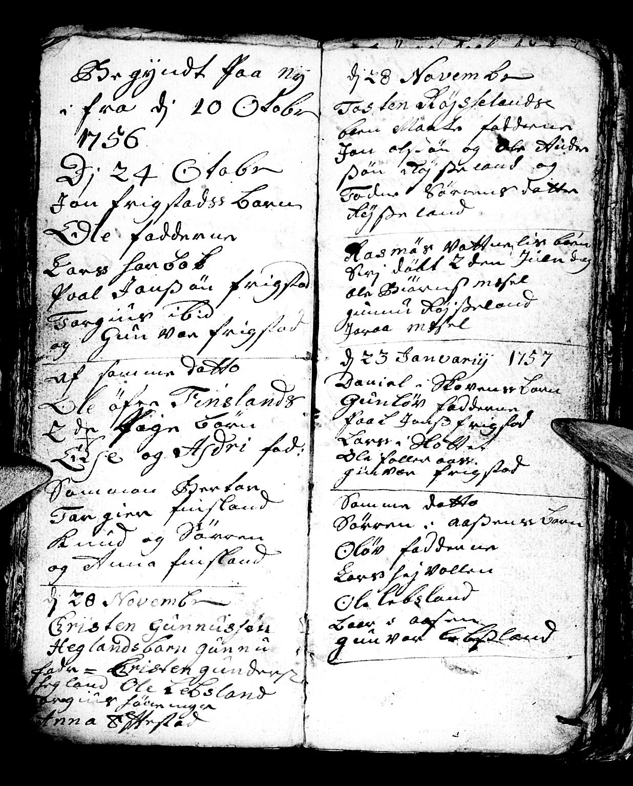 Bjelland sokneprestkontor, SAK/1111-0005/F/Fb/Fbb/L0001: Klokkerbok nr. B 1, 1732-1782, s. 50