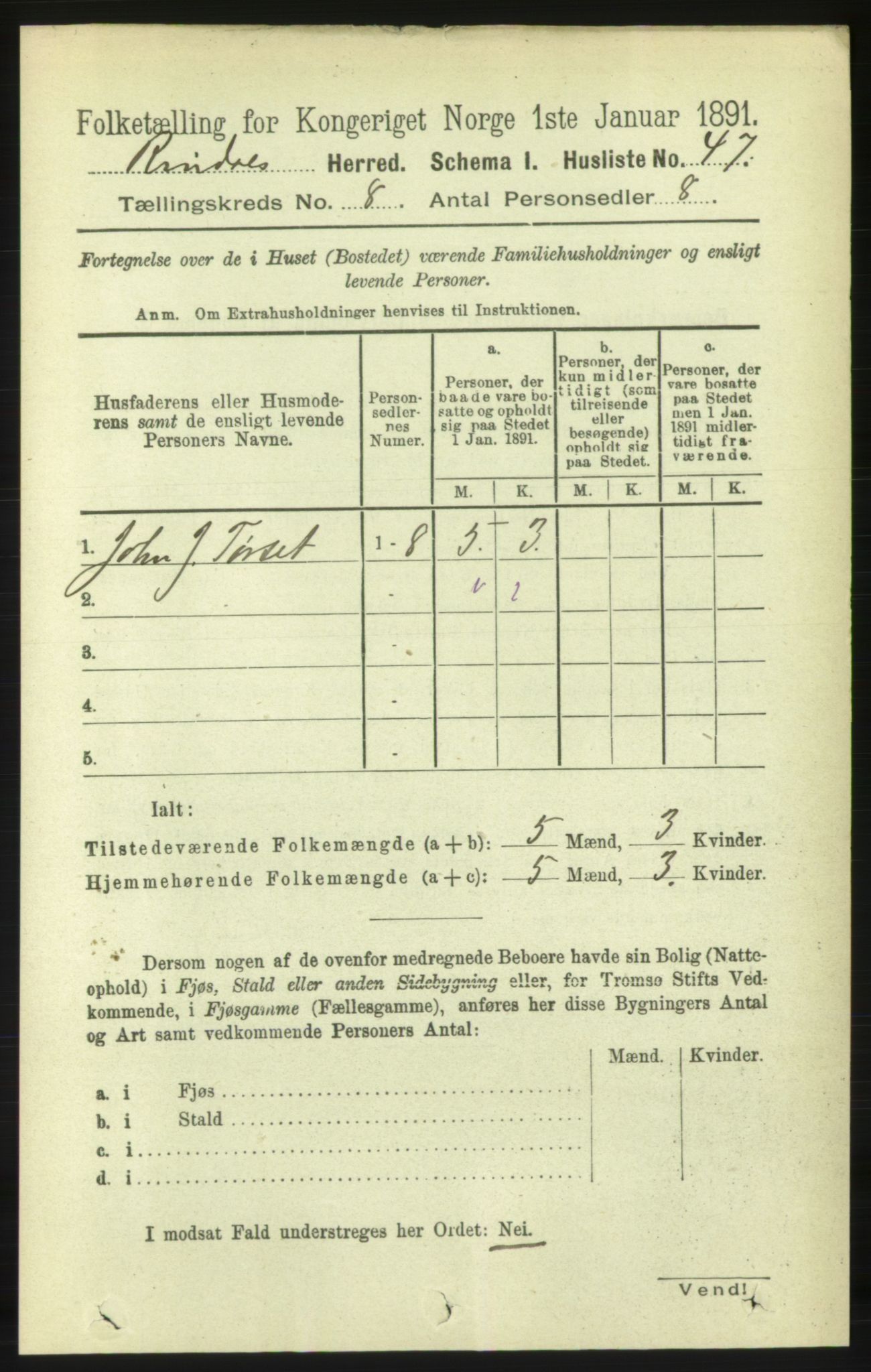 RA, Folketelling 1891 for 1567 Rindal herred, 1891, s. 2454