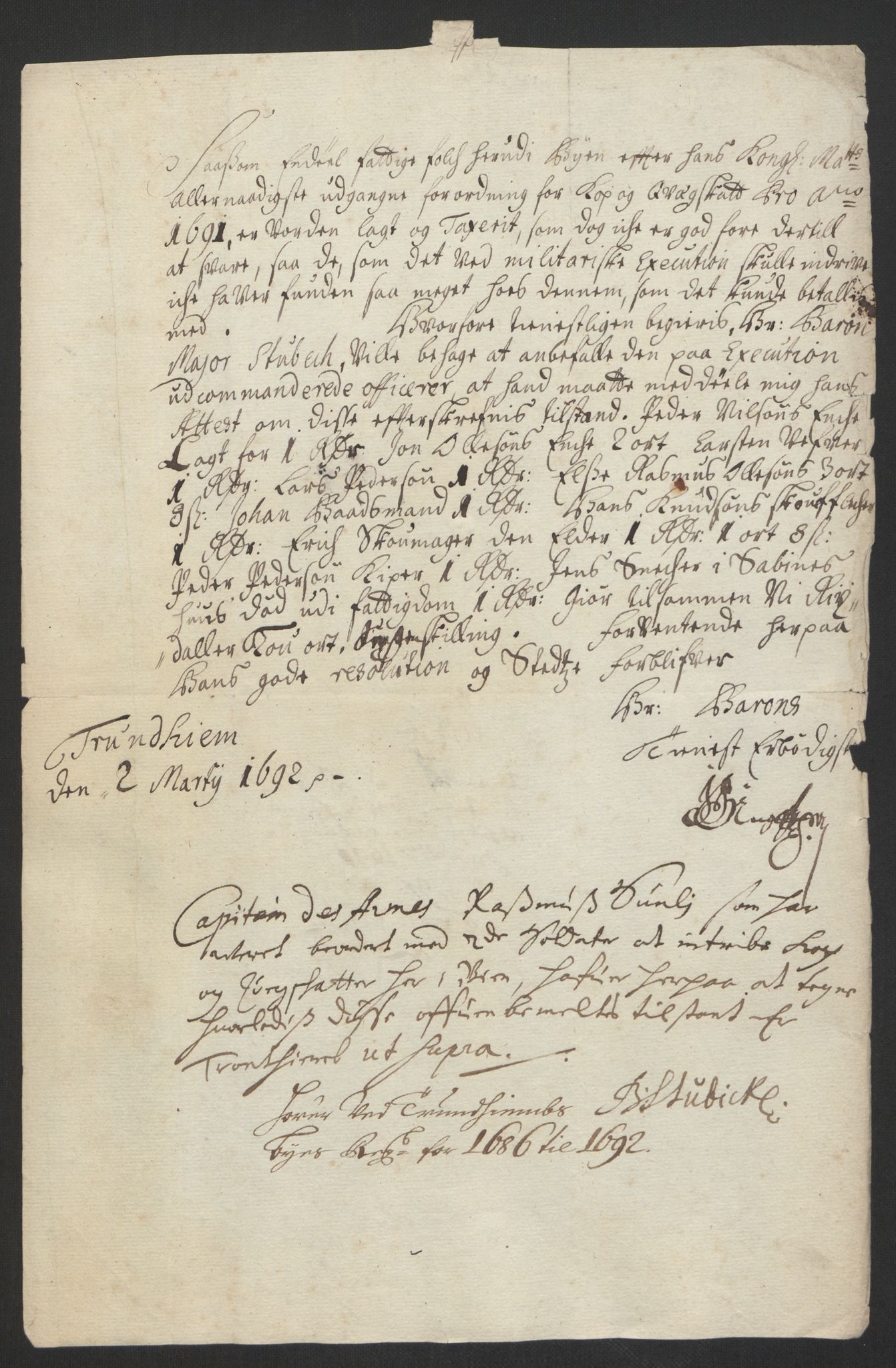 Rentekammeret inntil 1814, Reviderte regnskaper, Byregnskaper, AV/RA-EA-4066/R/Rs/L0505: [S2] Kontribusjonsregnskap, 1686-1691, s. 19