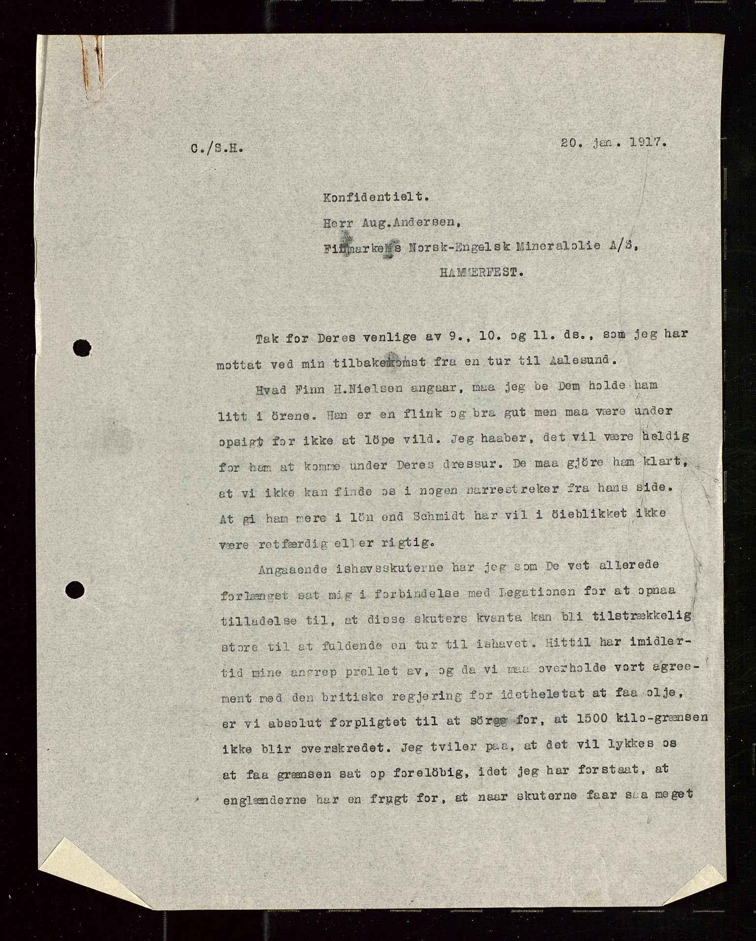 Pa 1521 - A/S Norske Shell, AV/SAST-A-101915/E/Ea/Eaa/L0019: Sjefskorrespondanse, 1917, s. 512